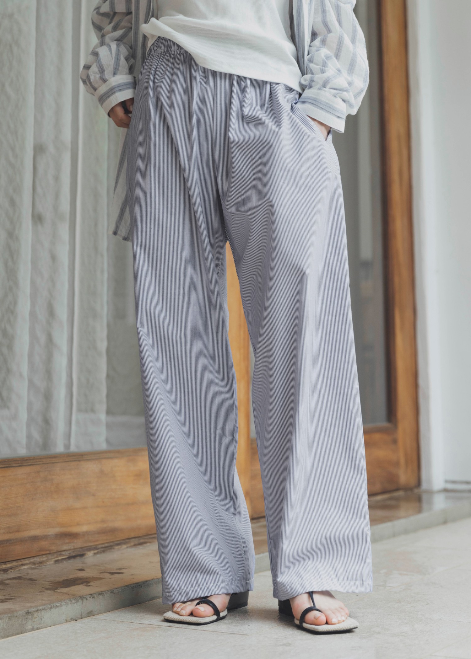 新品　stripe straight PT ストライプパンツwillfully WILLFULLY official web store（ウィルフリーコウシキツウハン