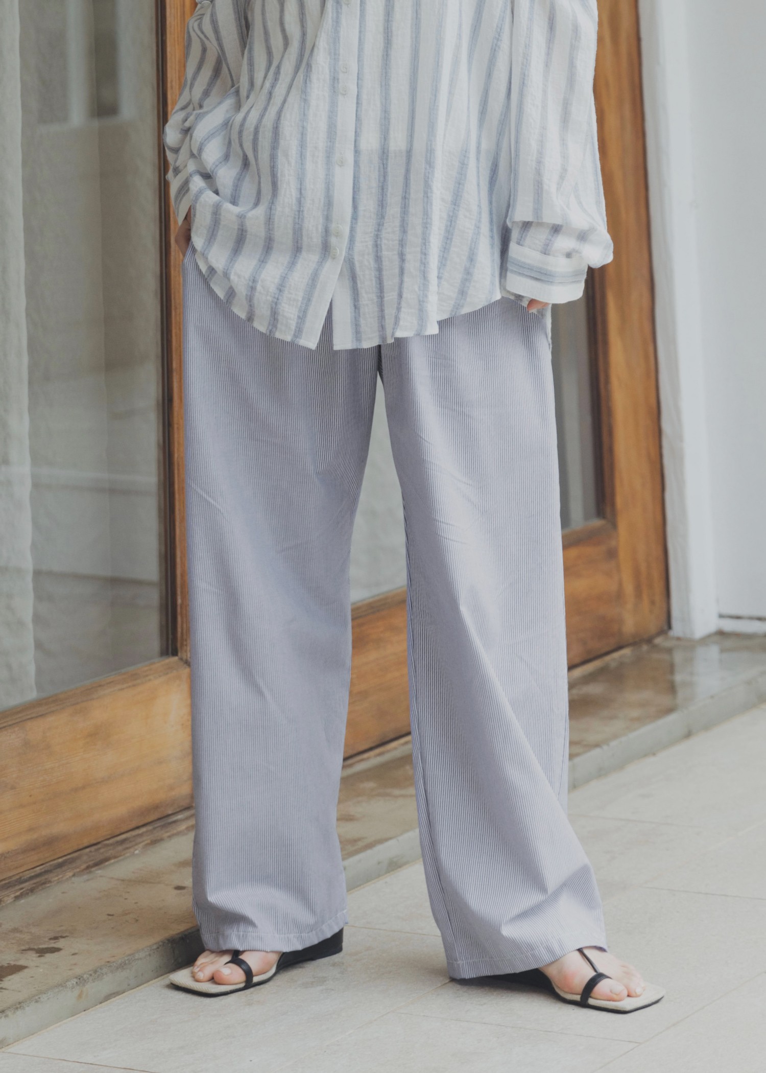 新品　stripe straight PT ストライプパンツwillfully WILLFULLY official web store（ウィルフリーコウシキツウハン