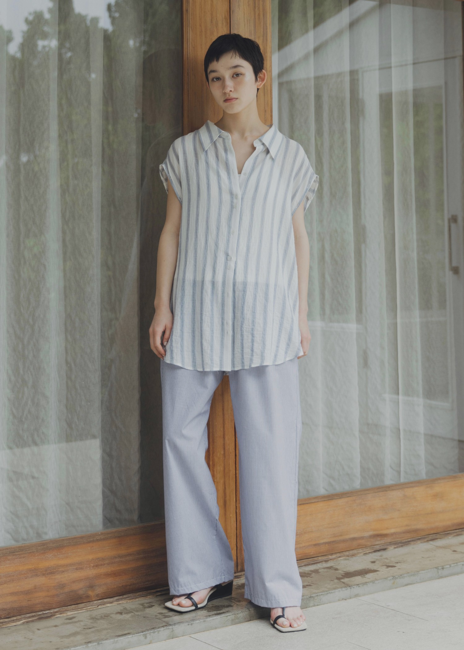 新品　stripe straight PT ストライプパンツwillfully WILLFULLY official web store（ウィルフリーコウシキツウハン