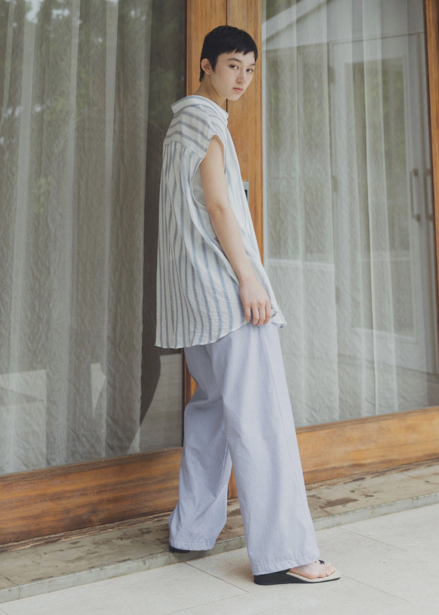 新品　stripe straight PT ストライプパンツwillfully WILLFULLY official web store（ウィルフリーコウシキツウハン
