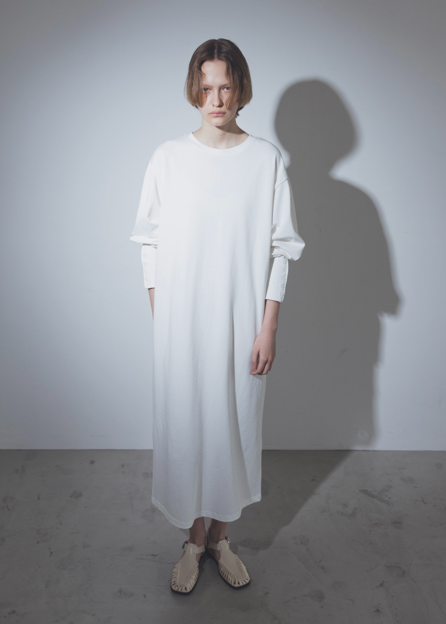 square toe material flat shoes