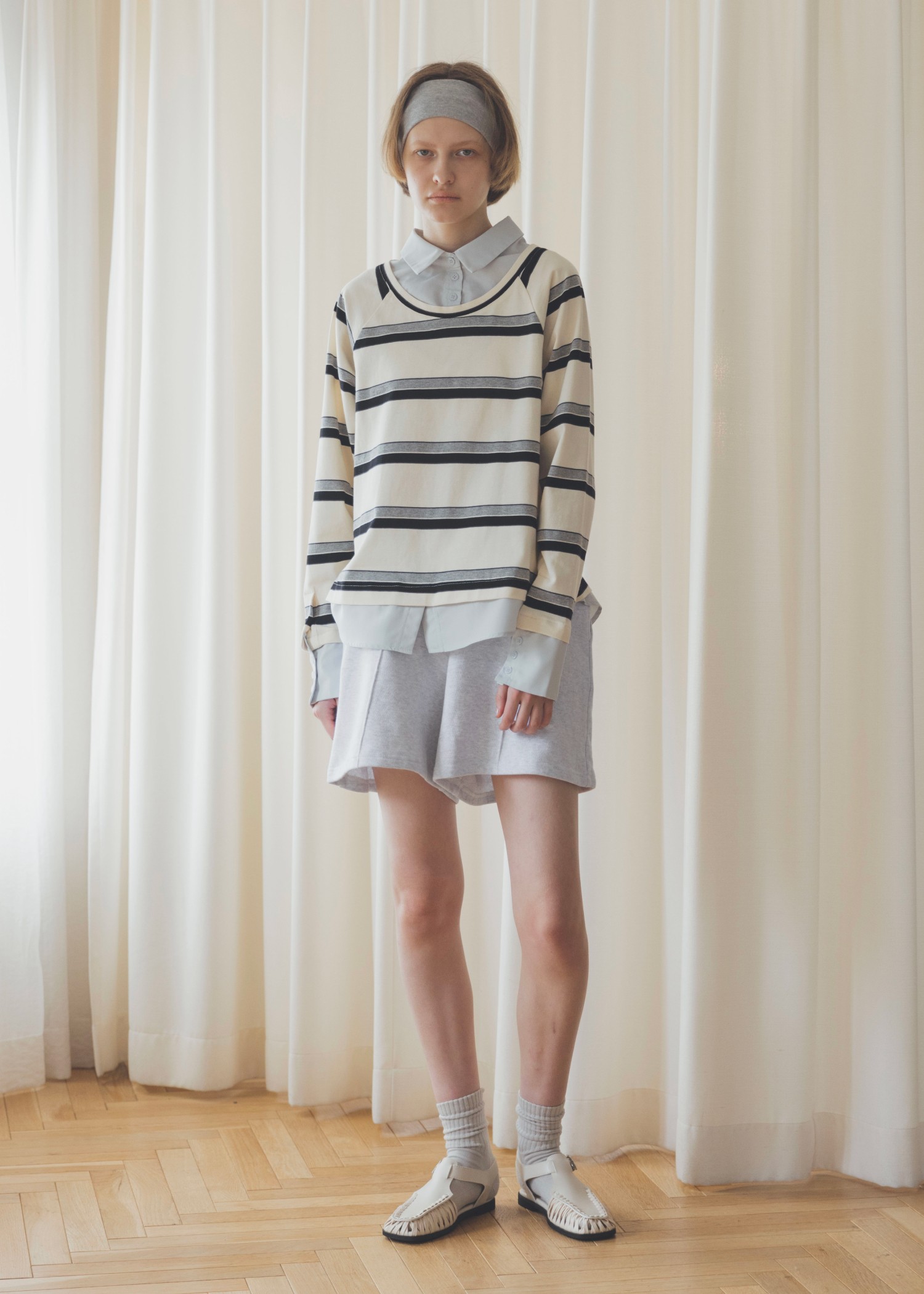 square toe material flat shoes