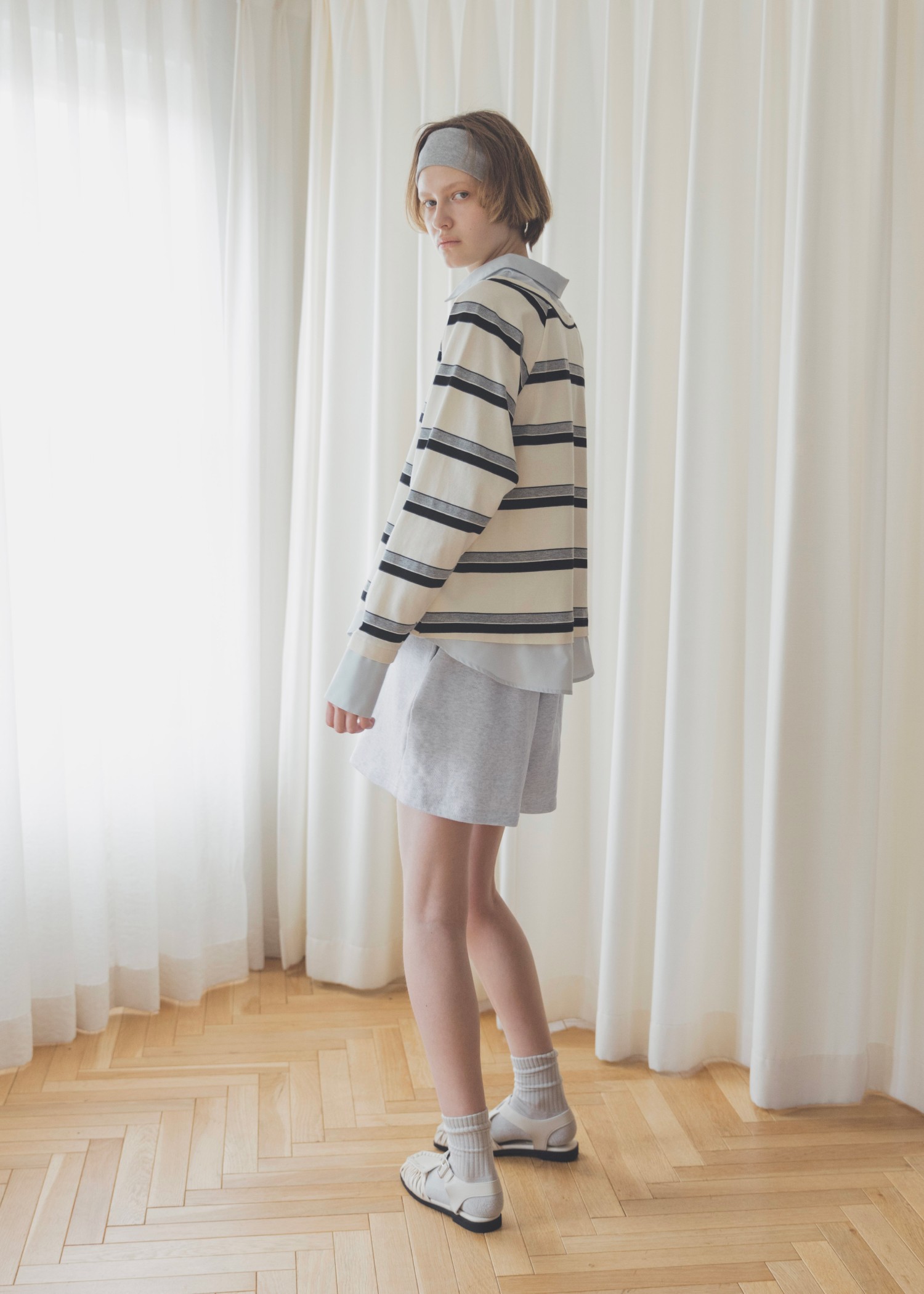 square toe material flat shoes