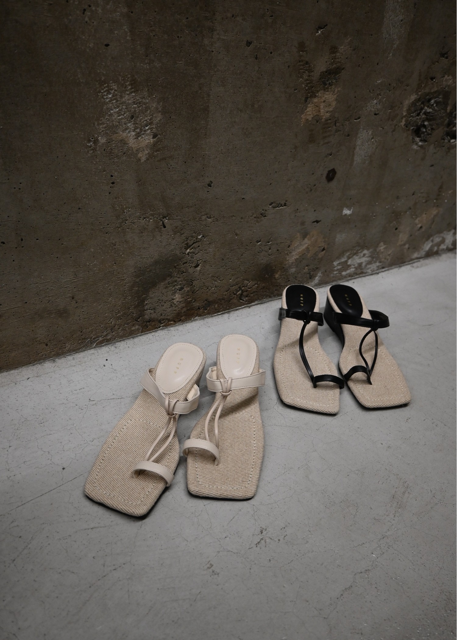 linen thumb narrow sandal