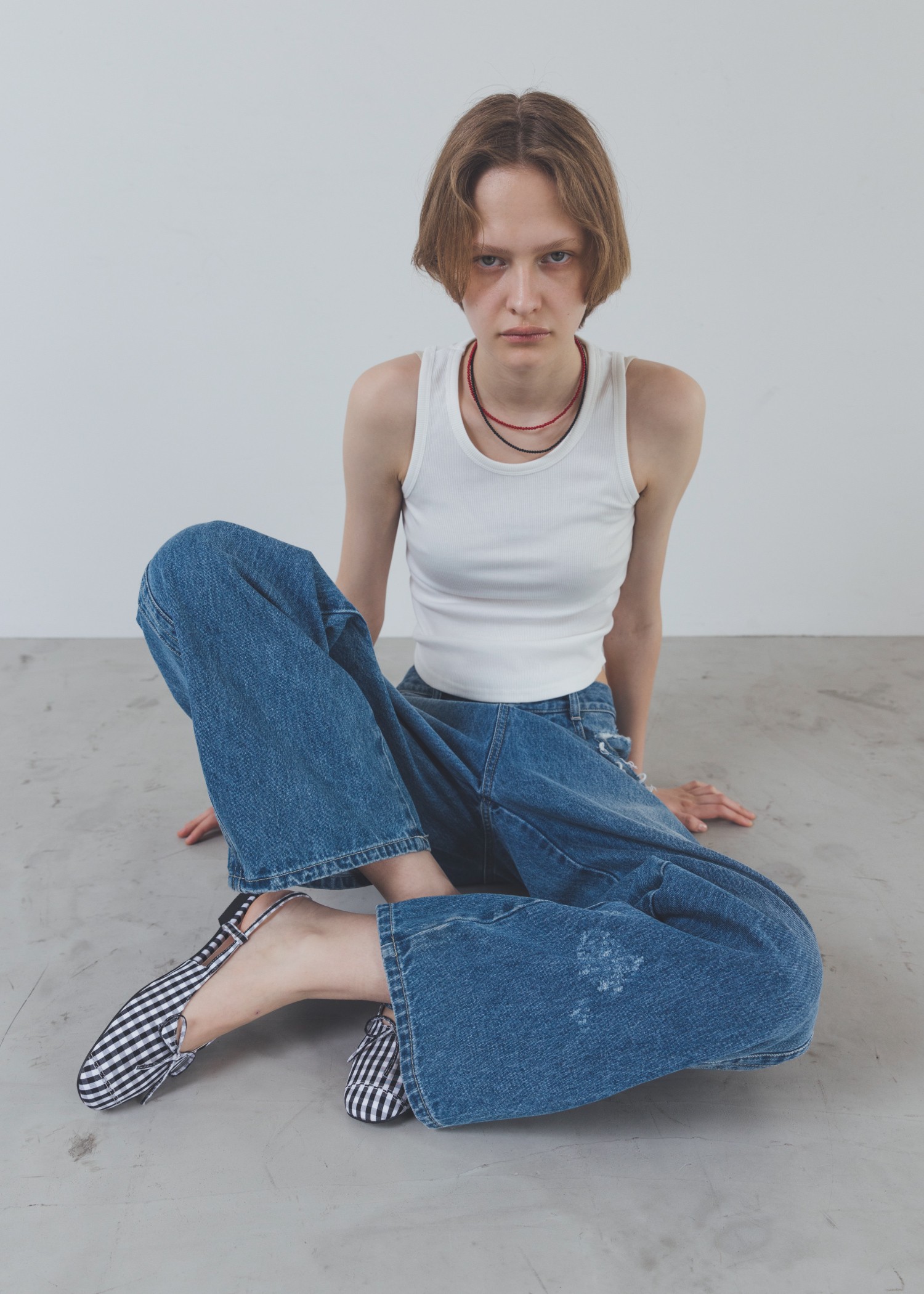 various pattern ribbon flat shoes