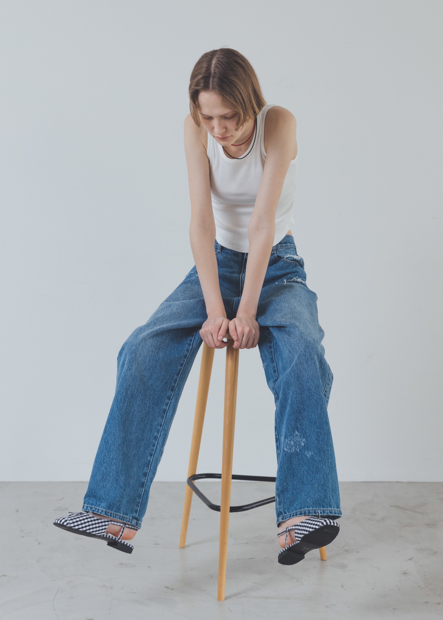 various pattern ribbon flat shoes