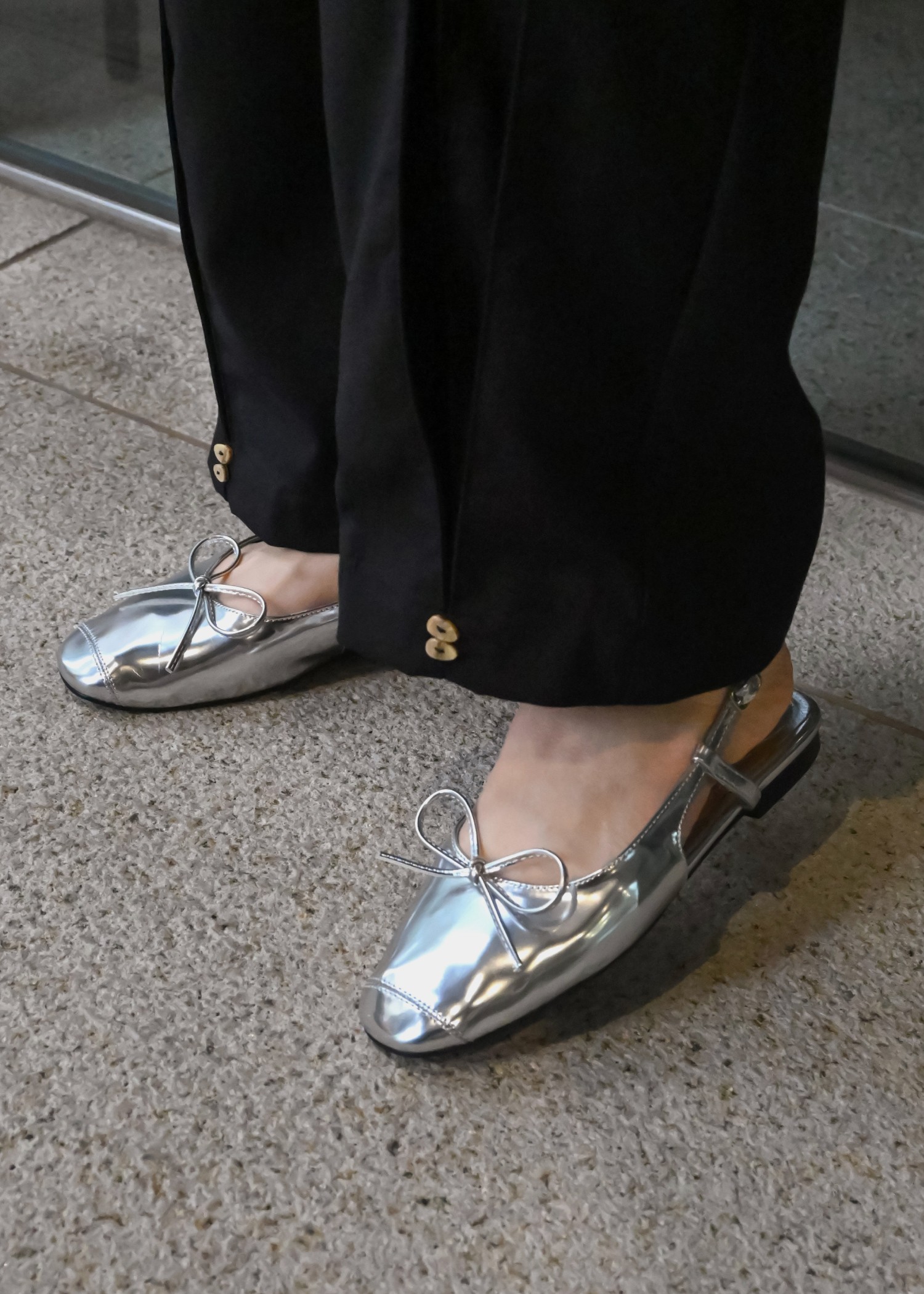 various pattern ribbon flat shoes