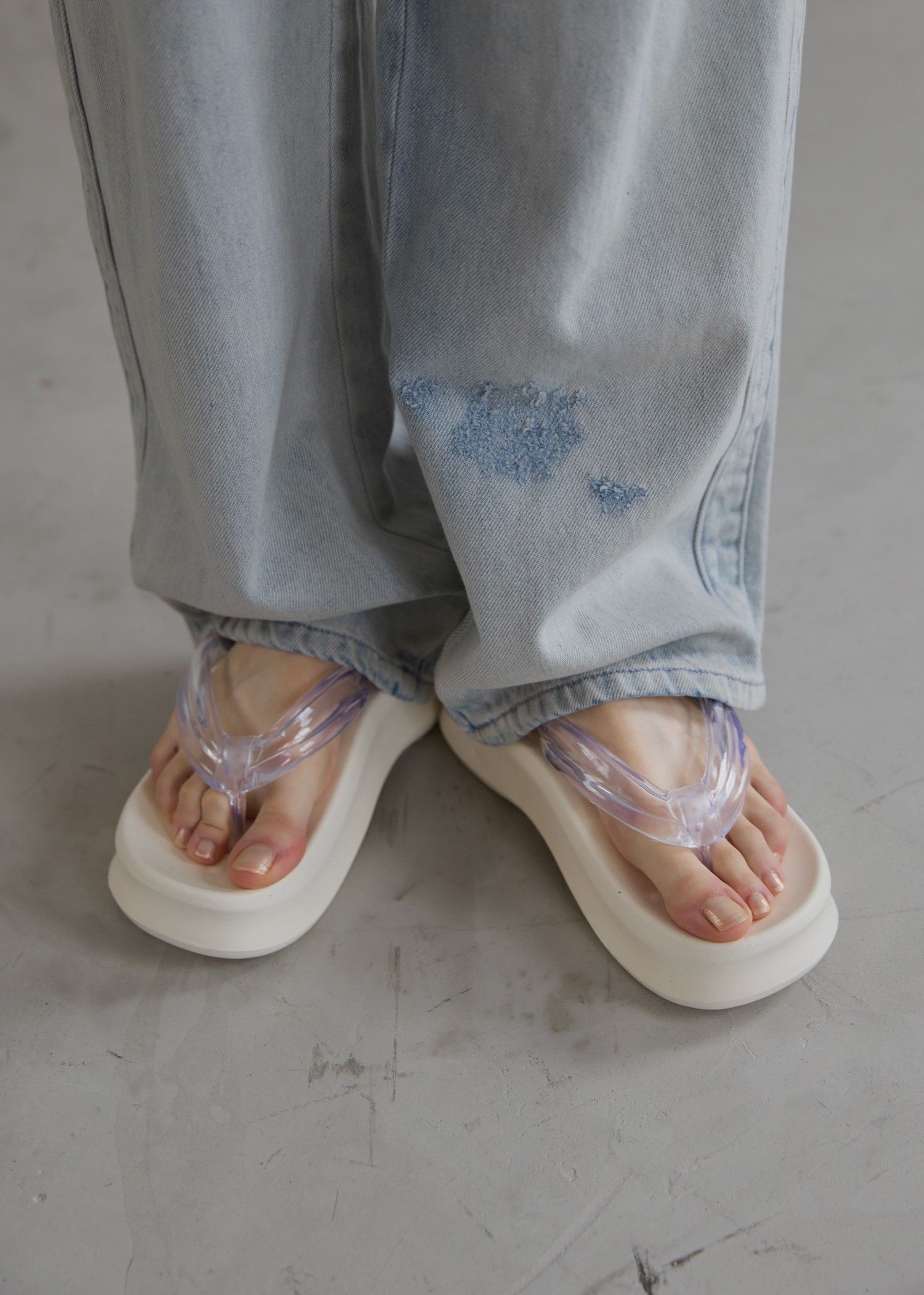 clear plump platform sandal