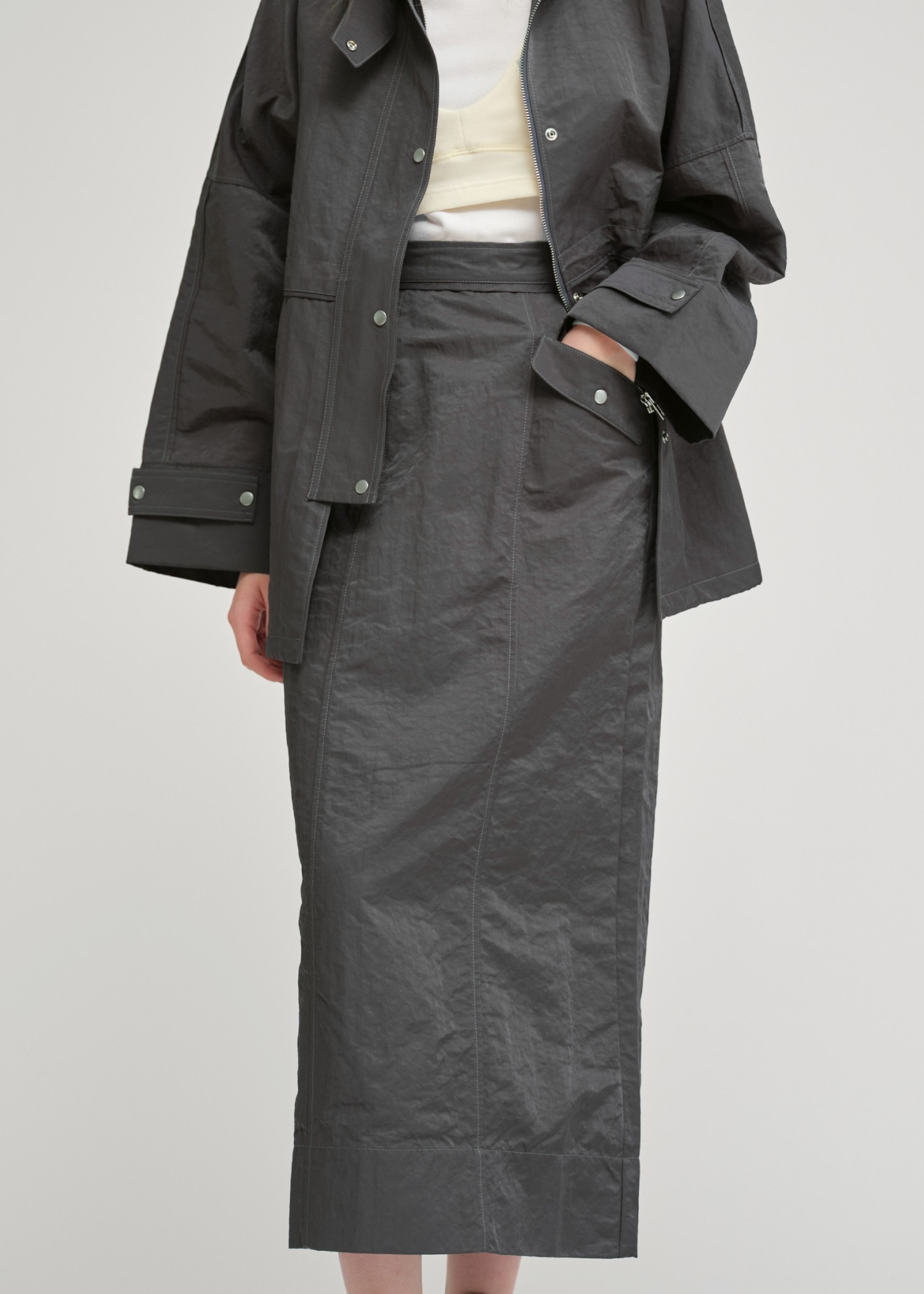 flap pocket bi color stitch pencil nylon SK