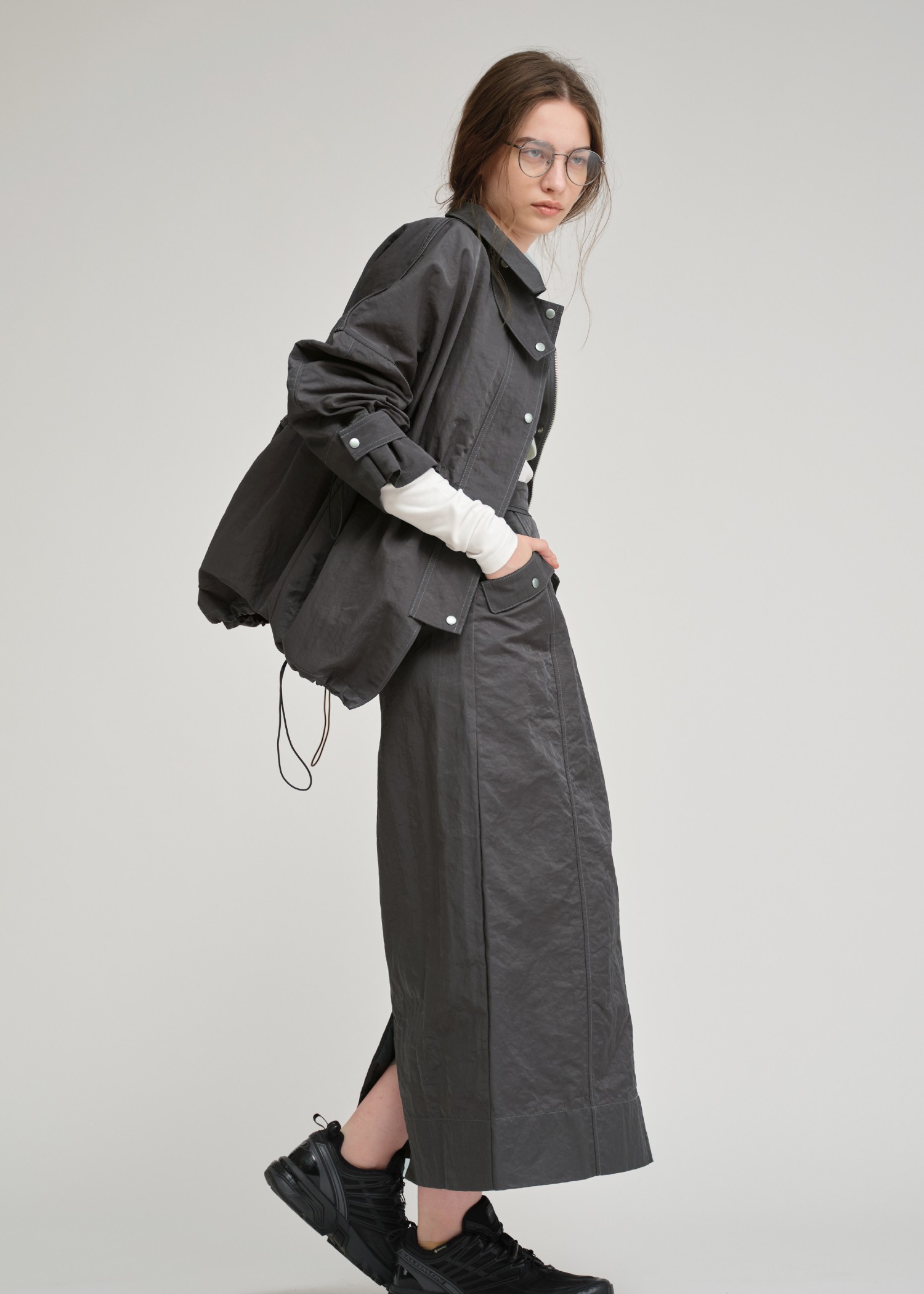 flap pocket bi color stitch pencil nylon SK