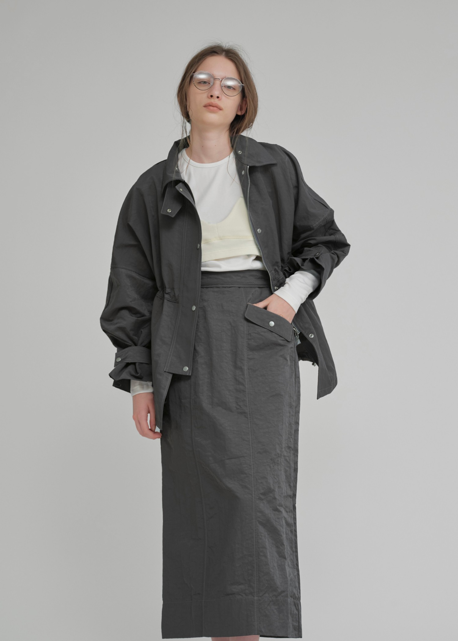 flap pocket bi color stitch pencil nylon SK