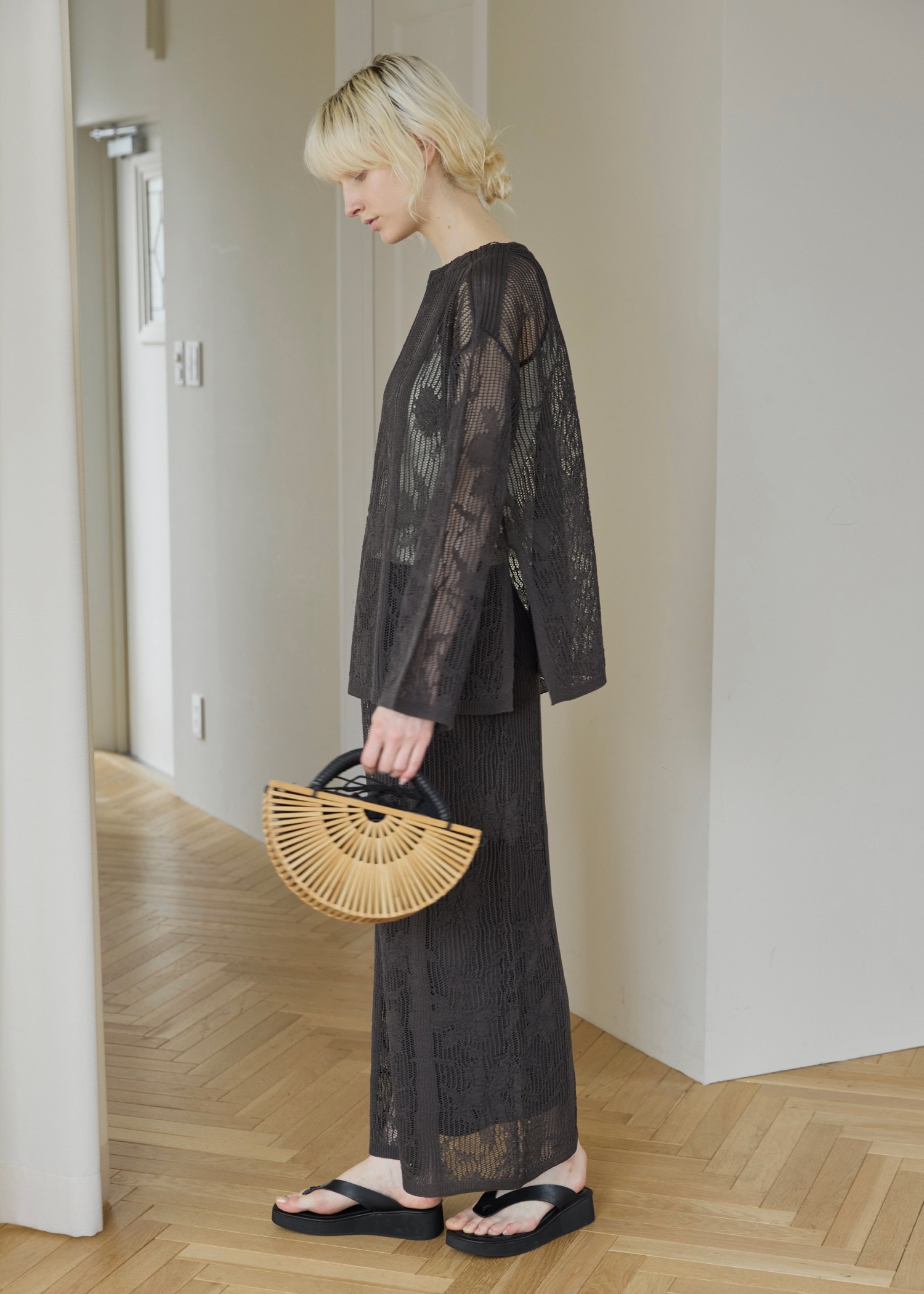 【willfully】drawing flower knit pleatsセット willfully】drawing flower knit pleatsセット