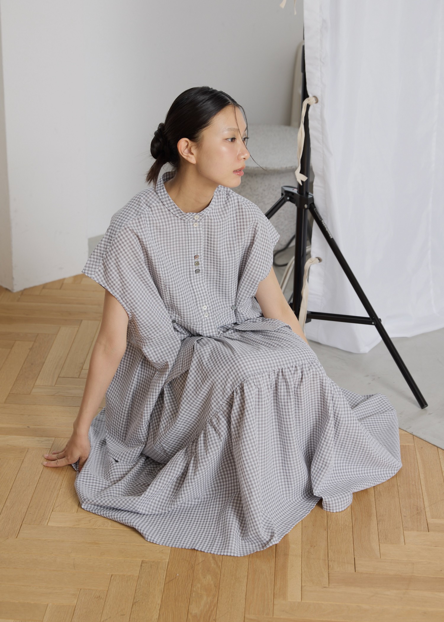 tiered gingham check SK