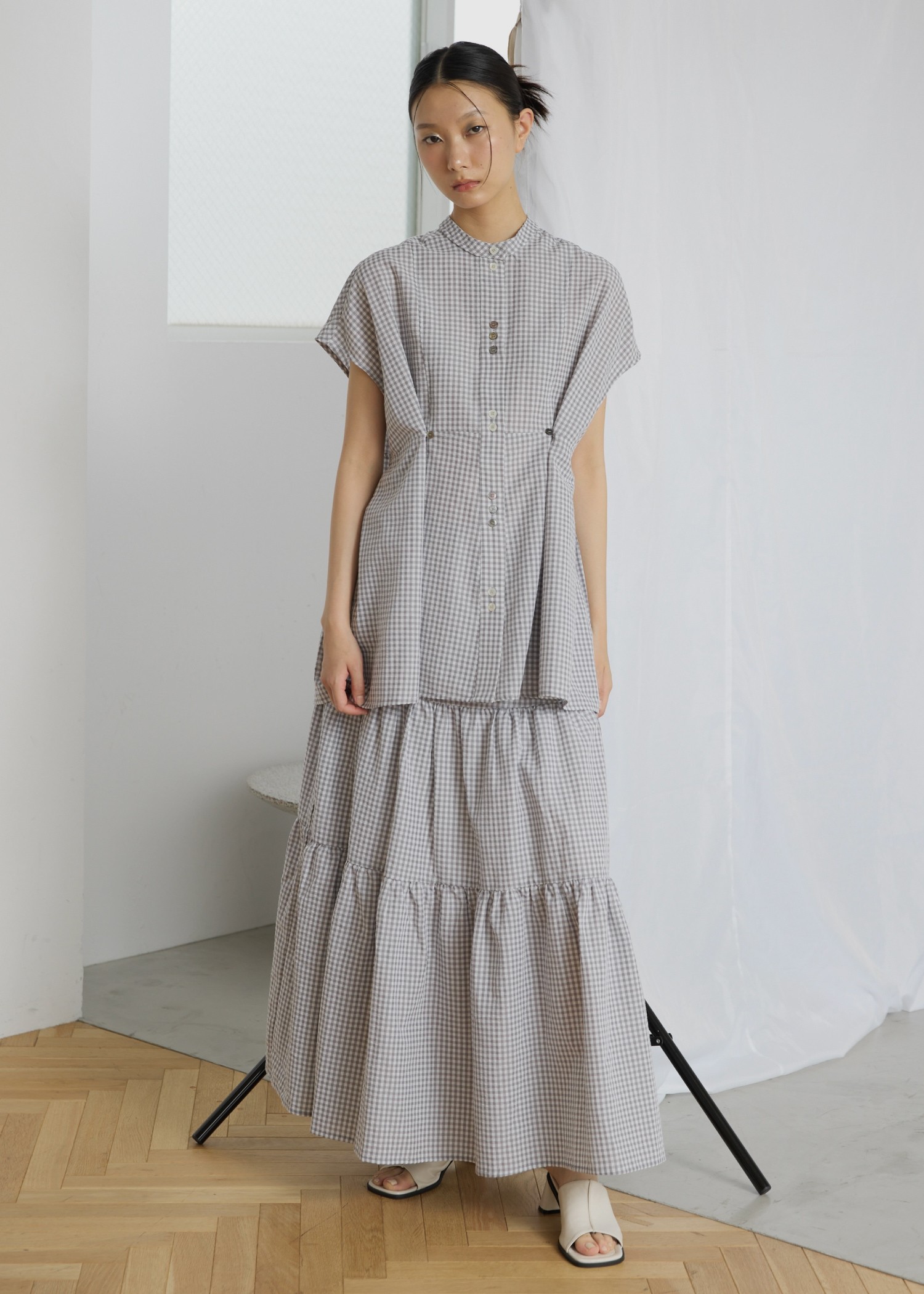 tiered gingham check SK