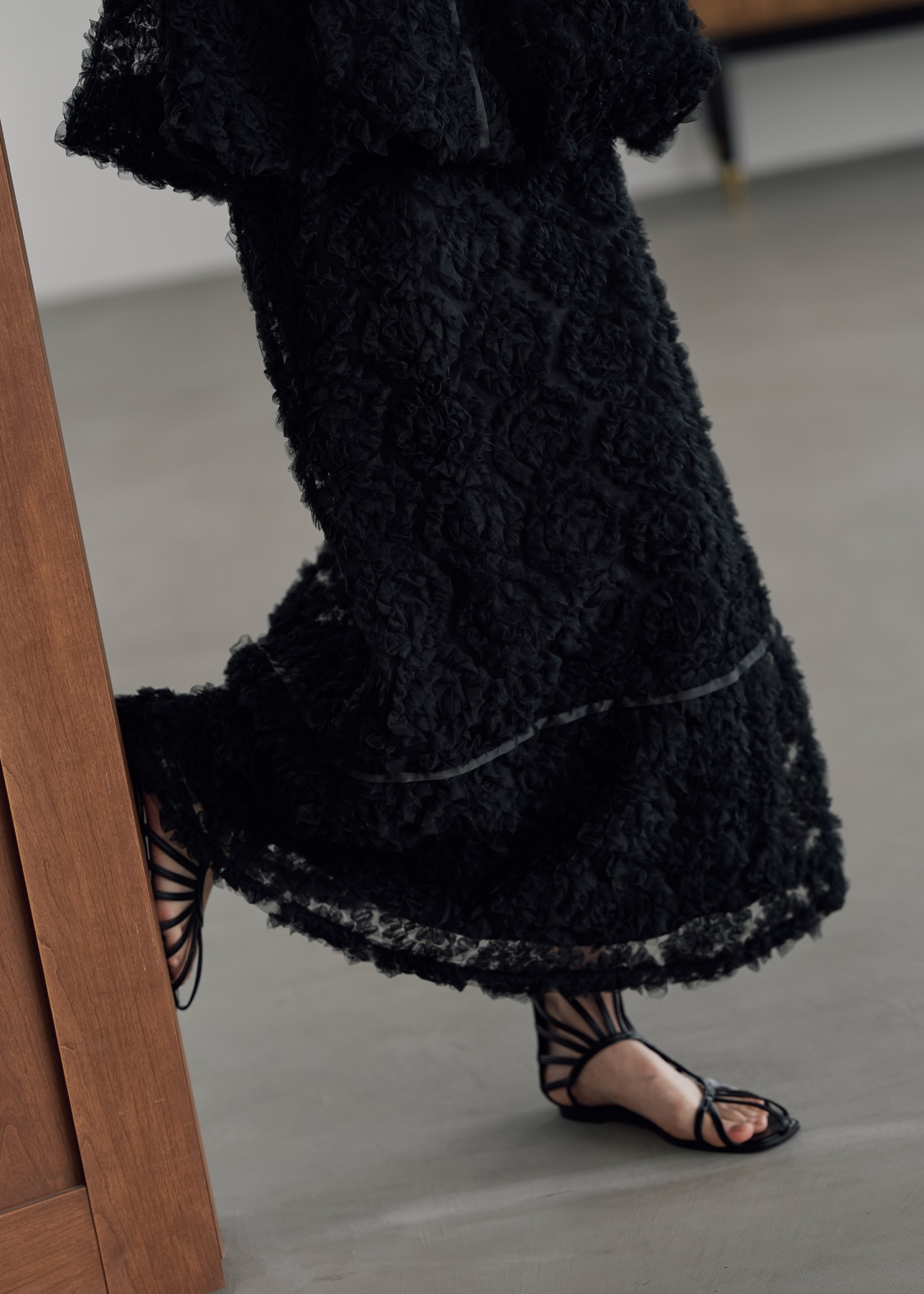 tulle circle motif  flare SK