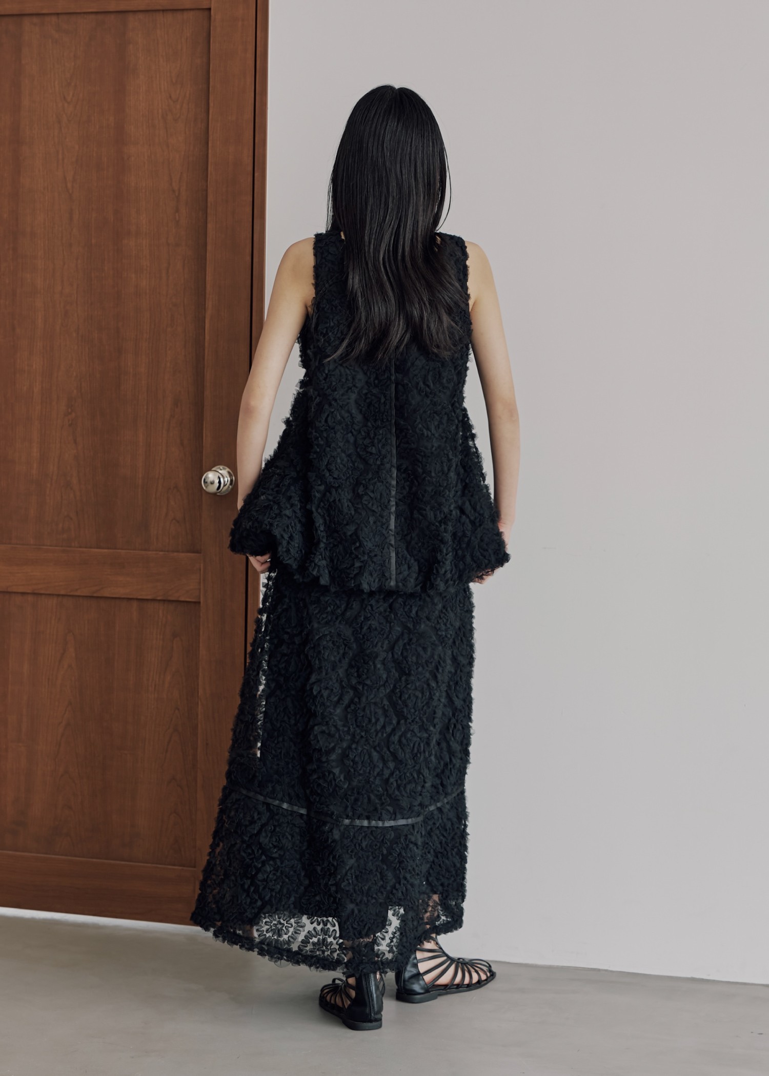 tulle circle motif  flare SK