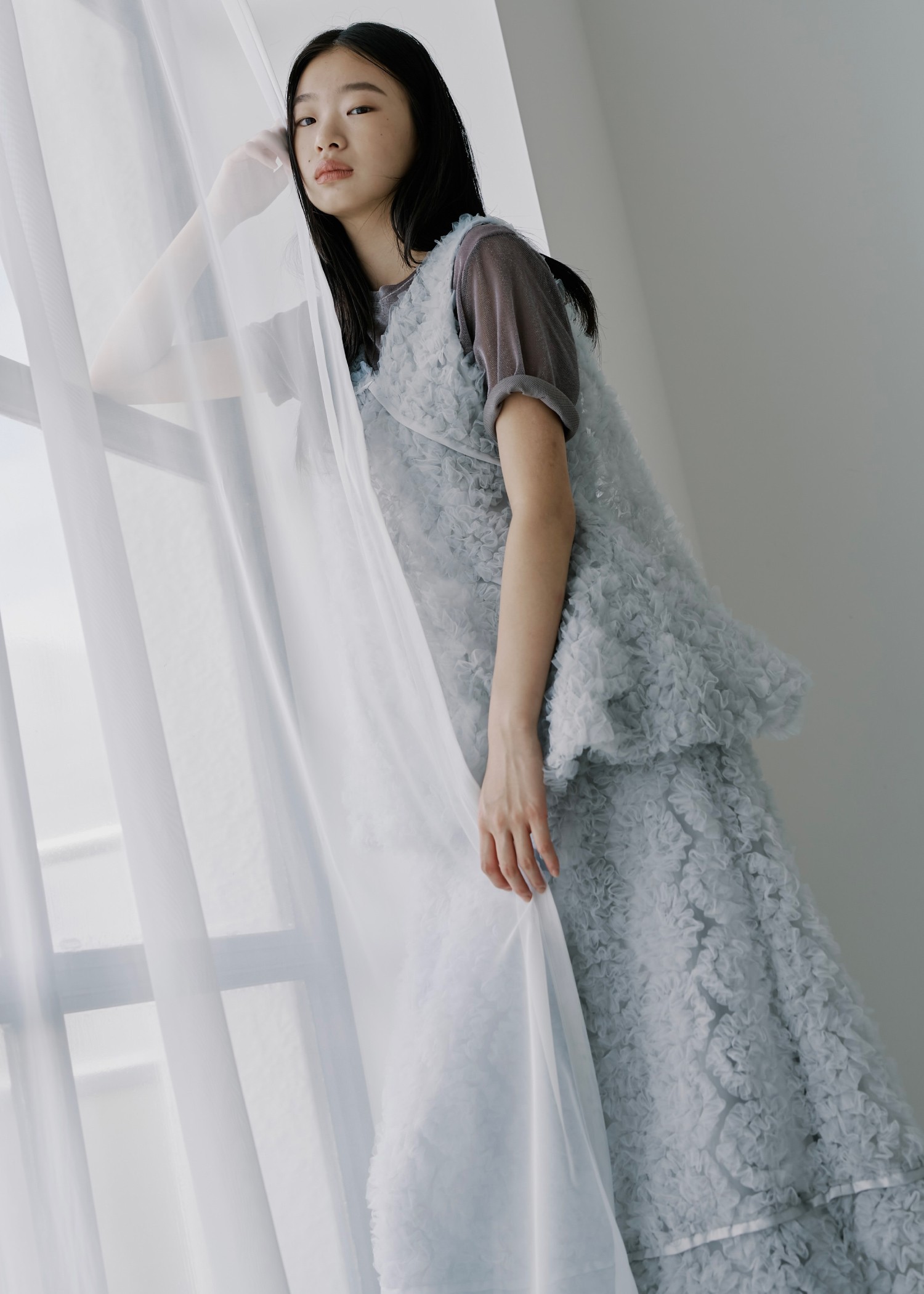 tulle circle motif  flare SK