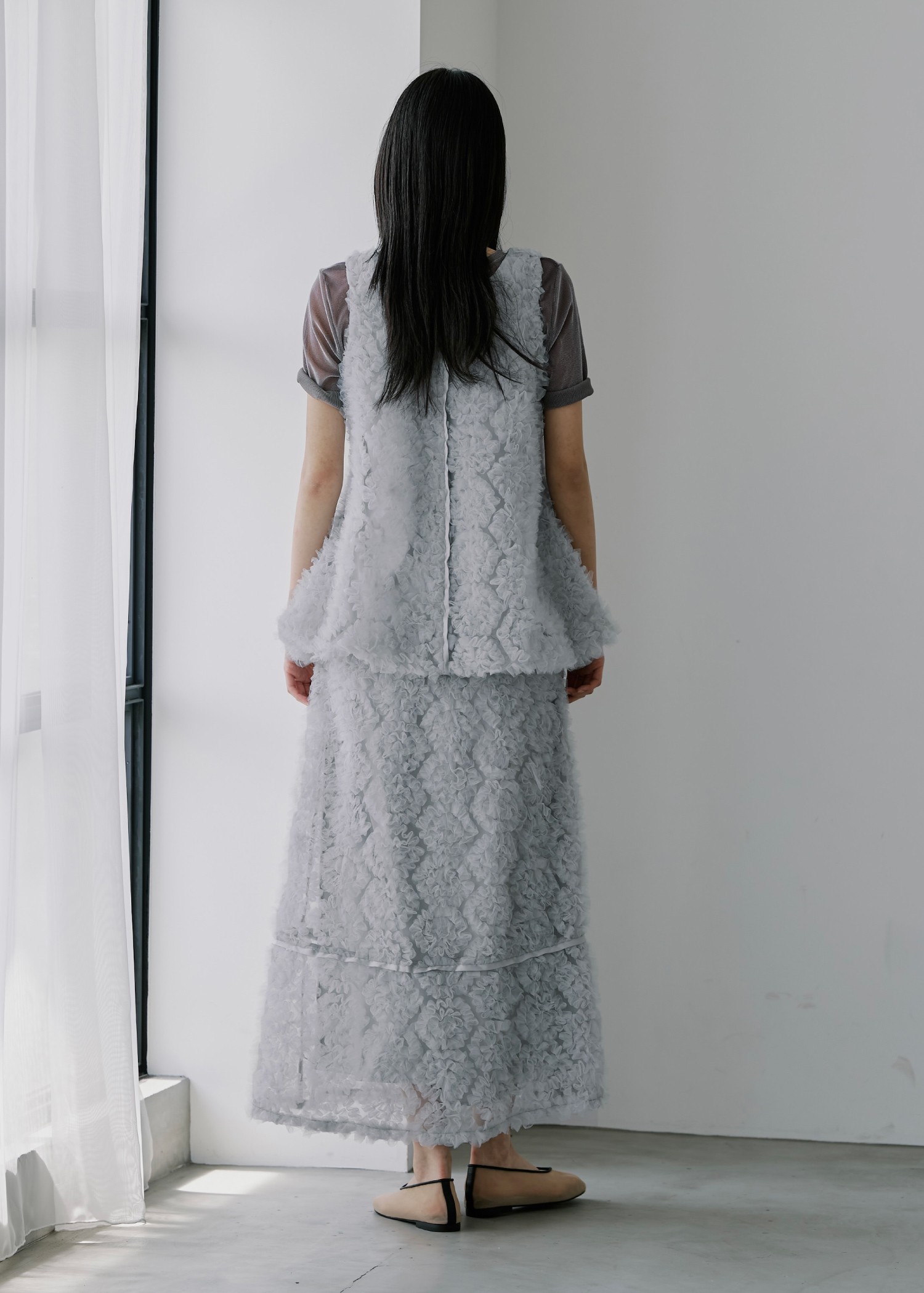 tulle circle motif  flare SK