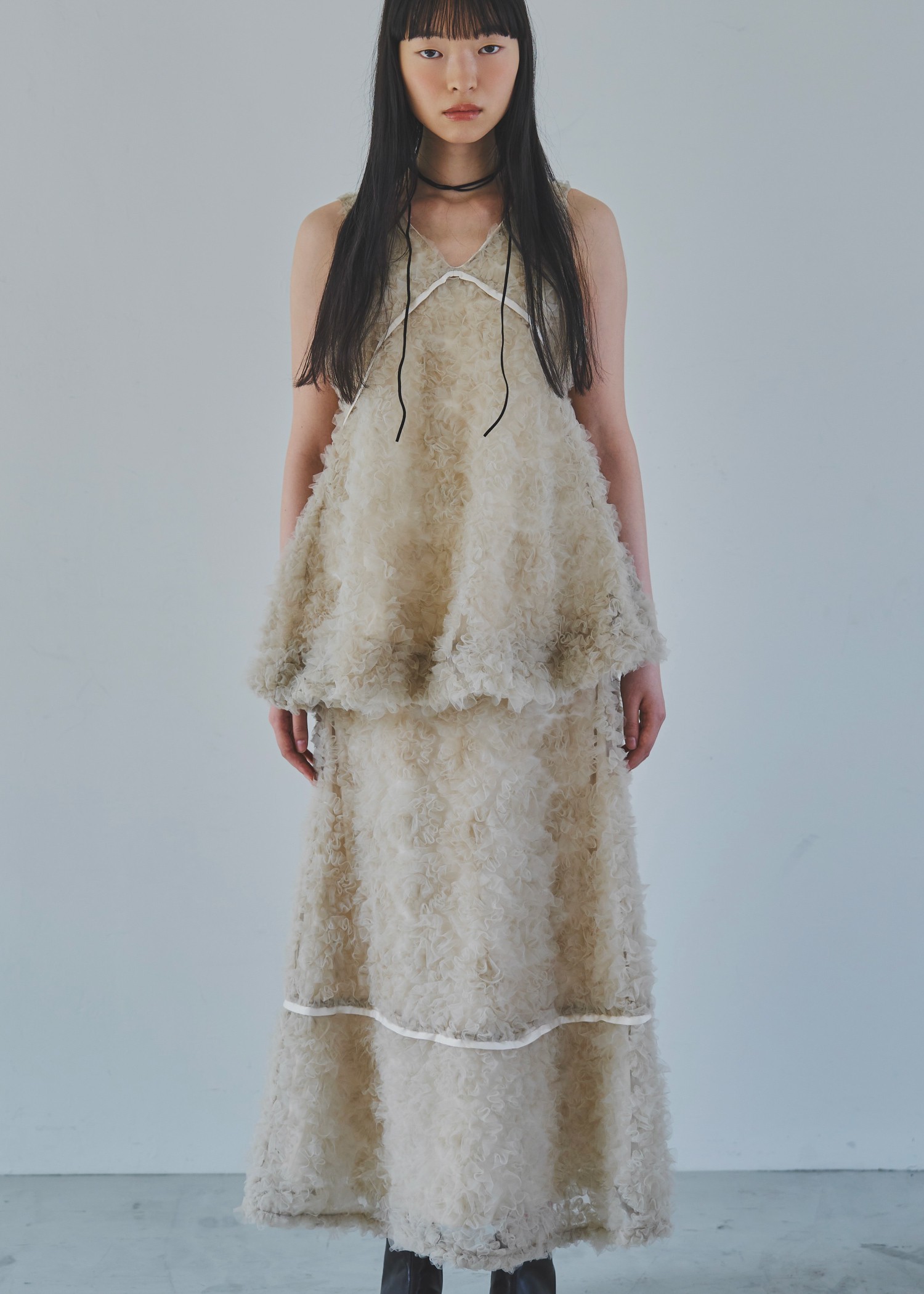 tulle circle motif  flare SK