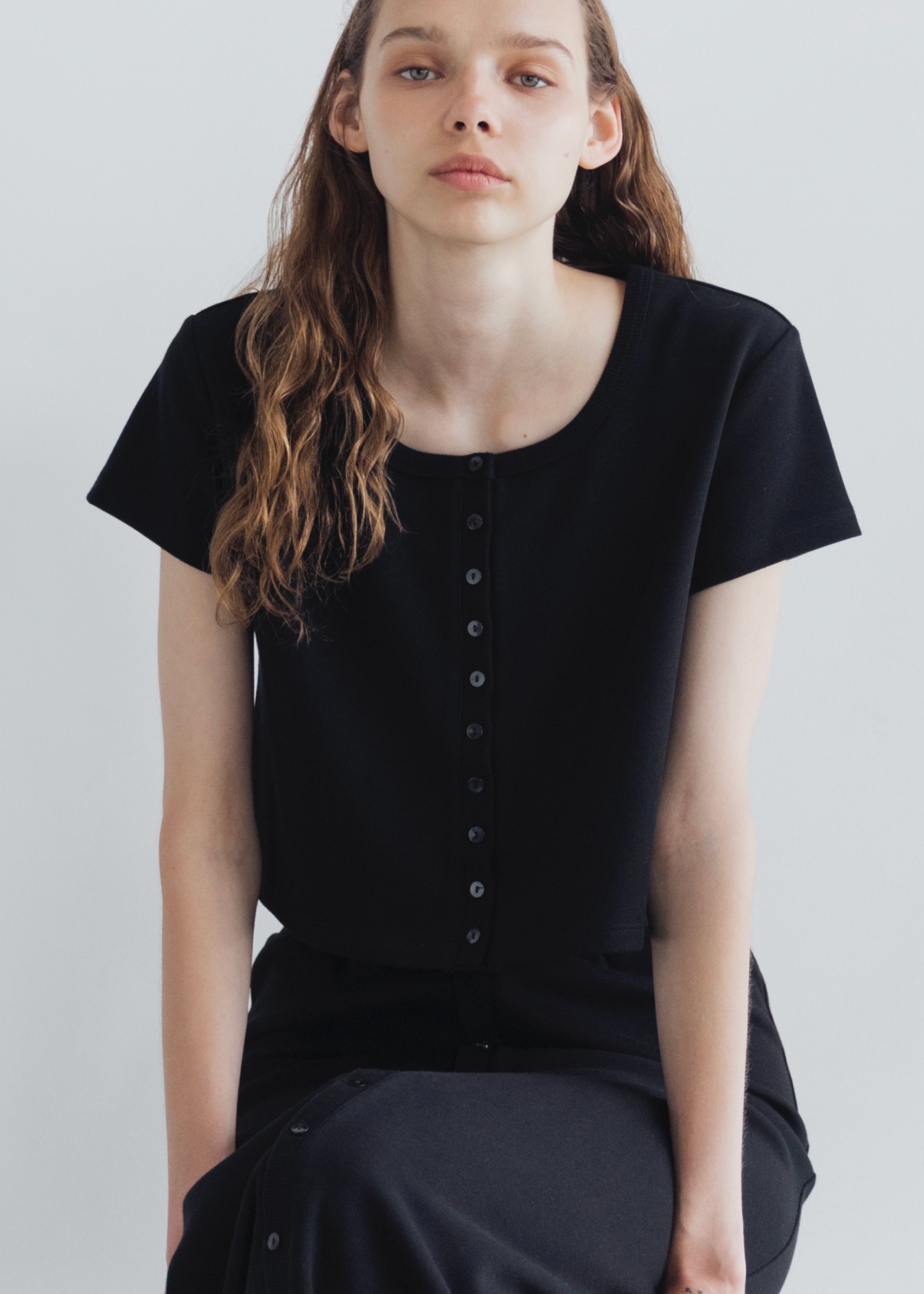 short cardigan seed stitch tops