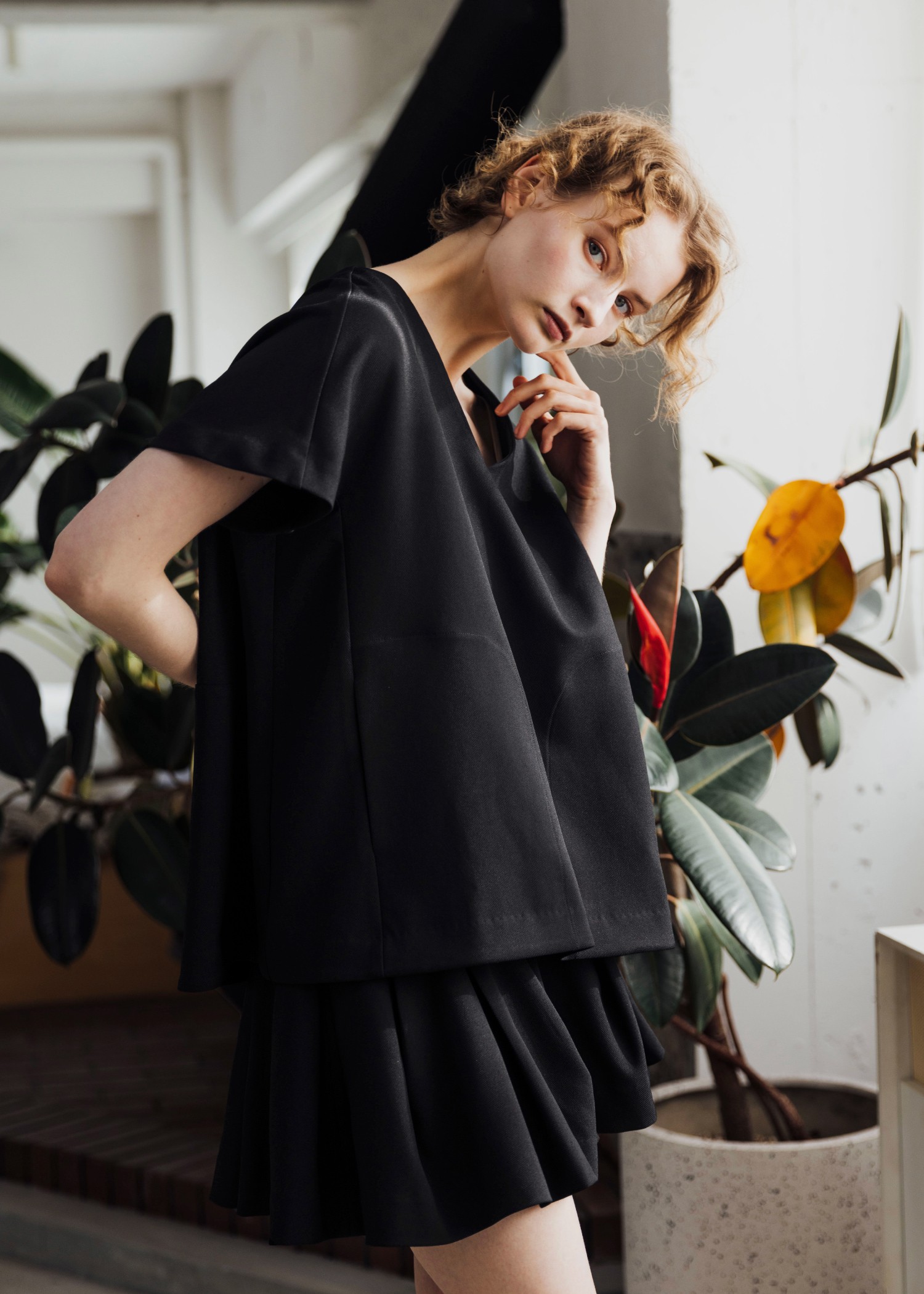 pocket design constructive kaftan tops