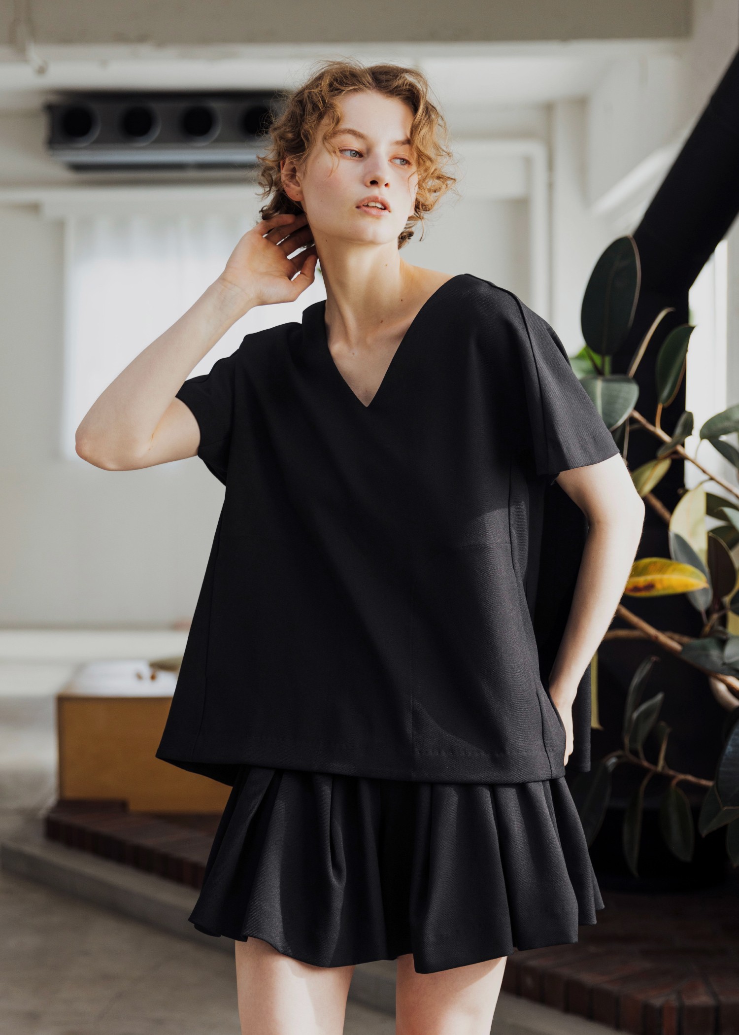 pocket design constructive kaftan tops