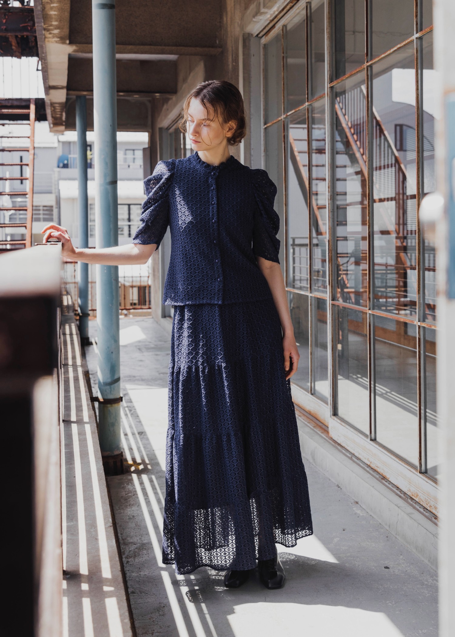 half volume sleeve lace tops