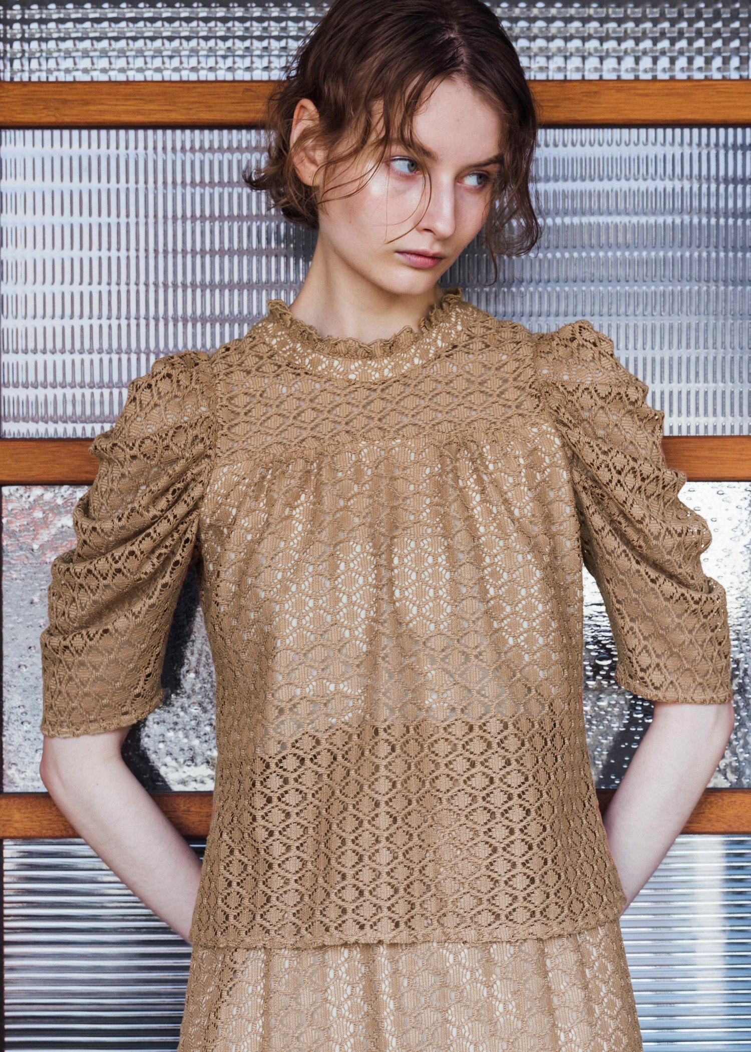 half volume sleeve lace tops