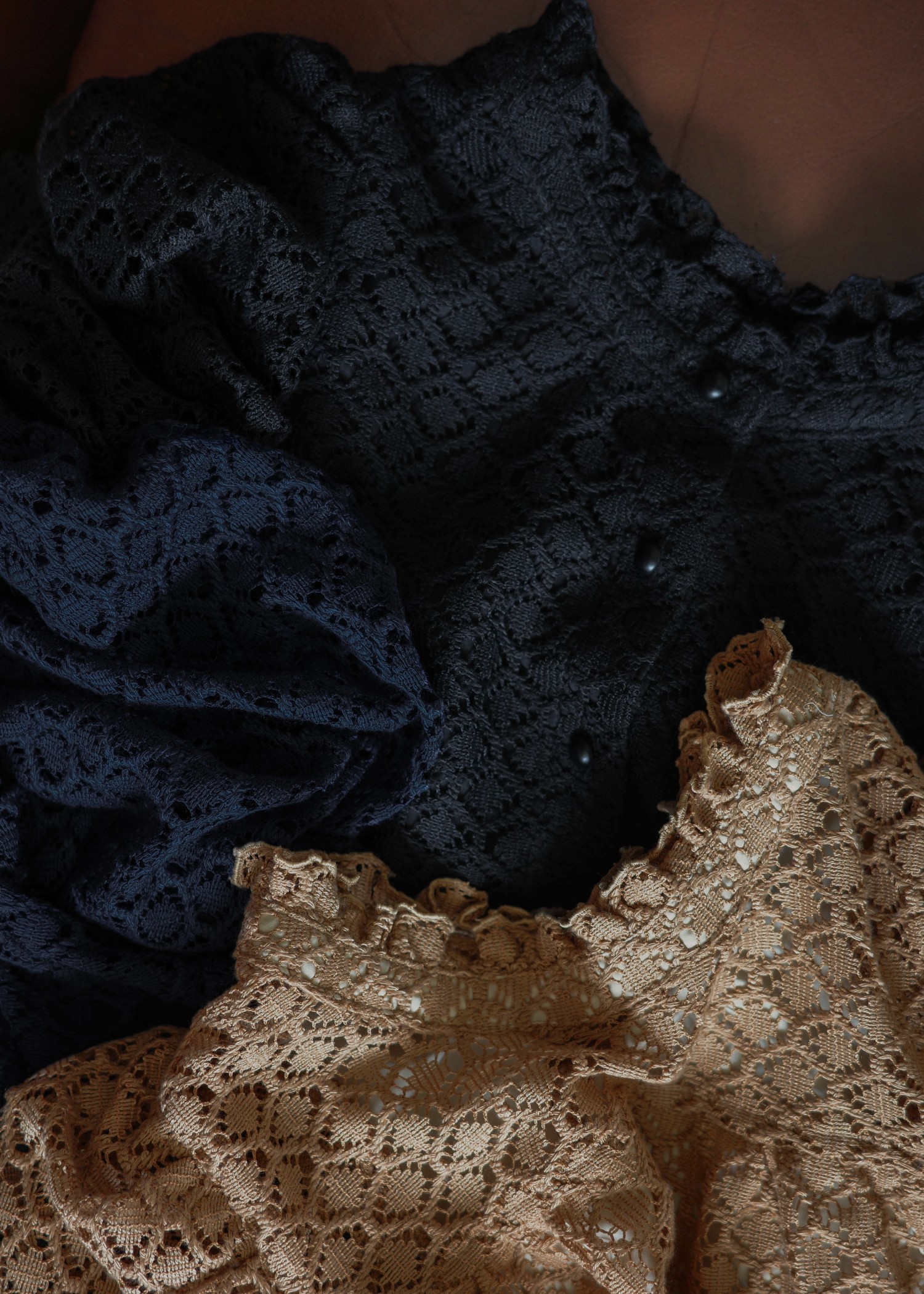 half volume sleeve lace tops