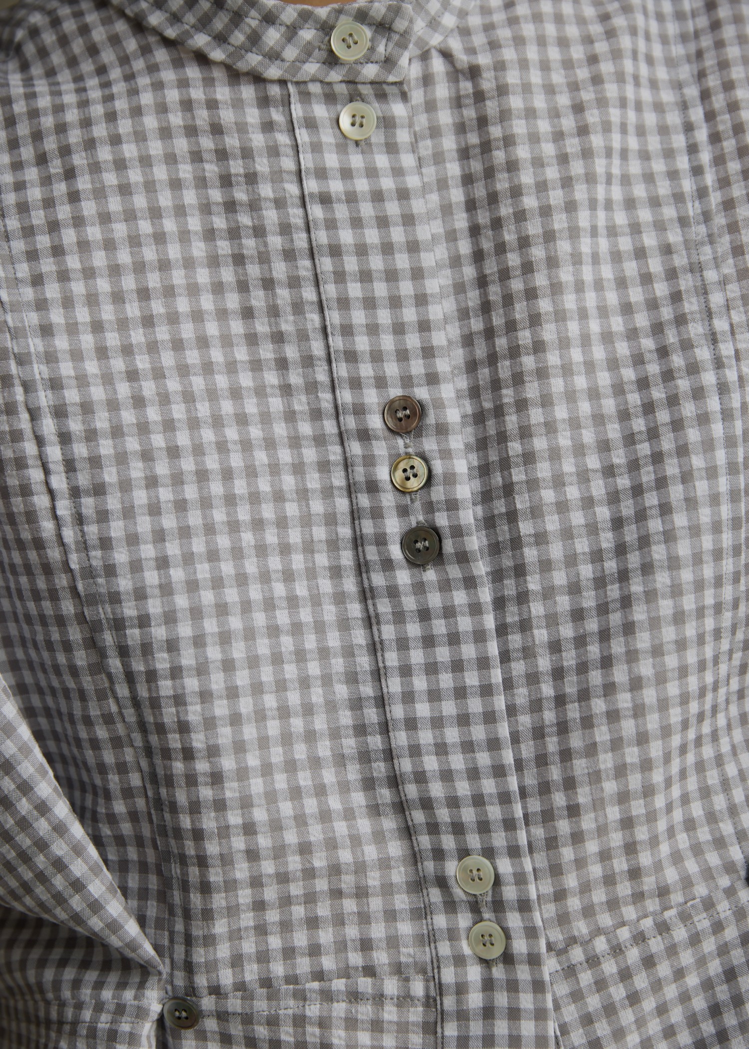 gingham check french sleeve SH