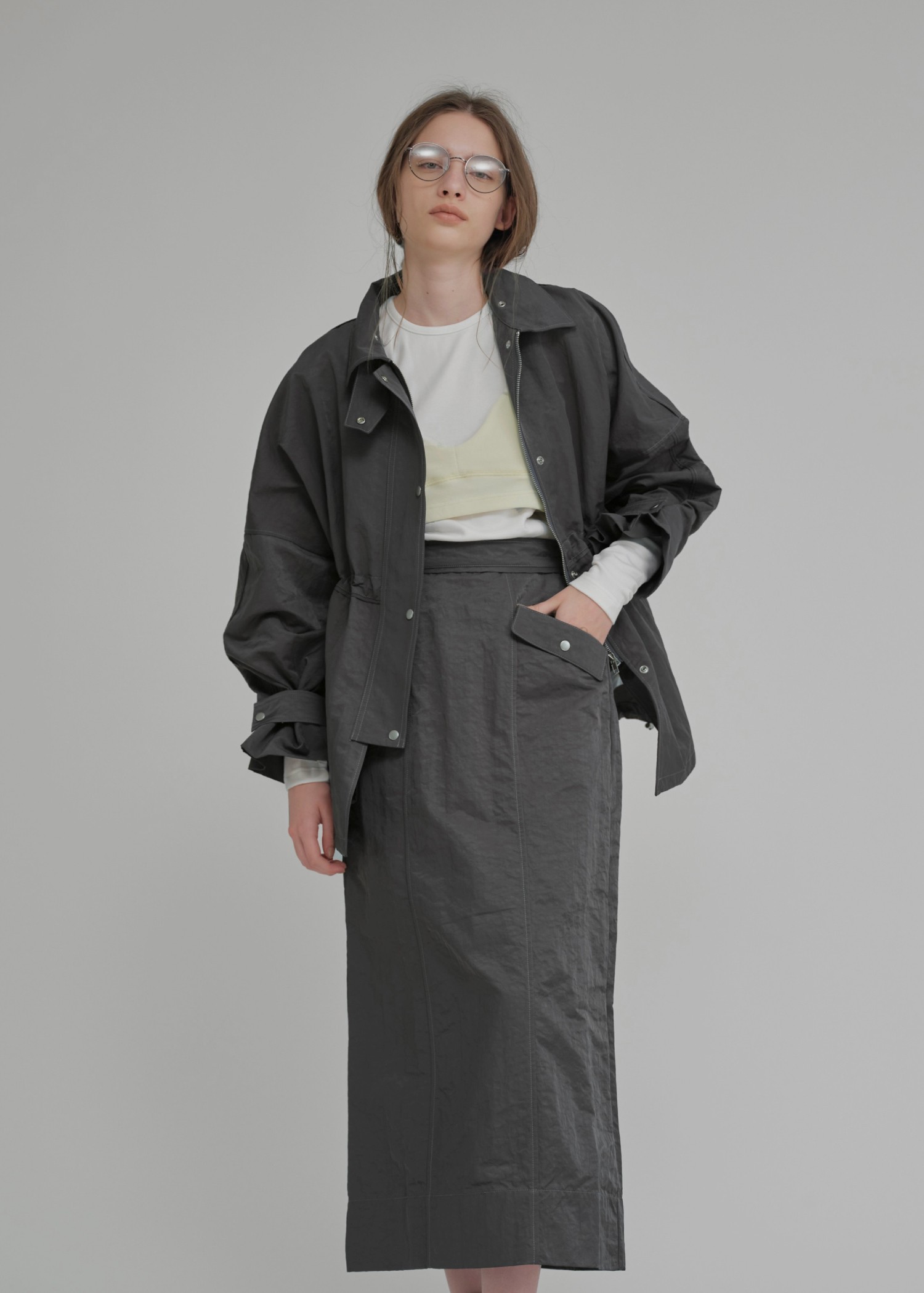 smooth decoration stitch long T