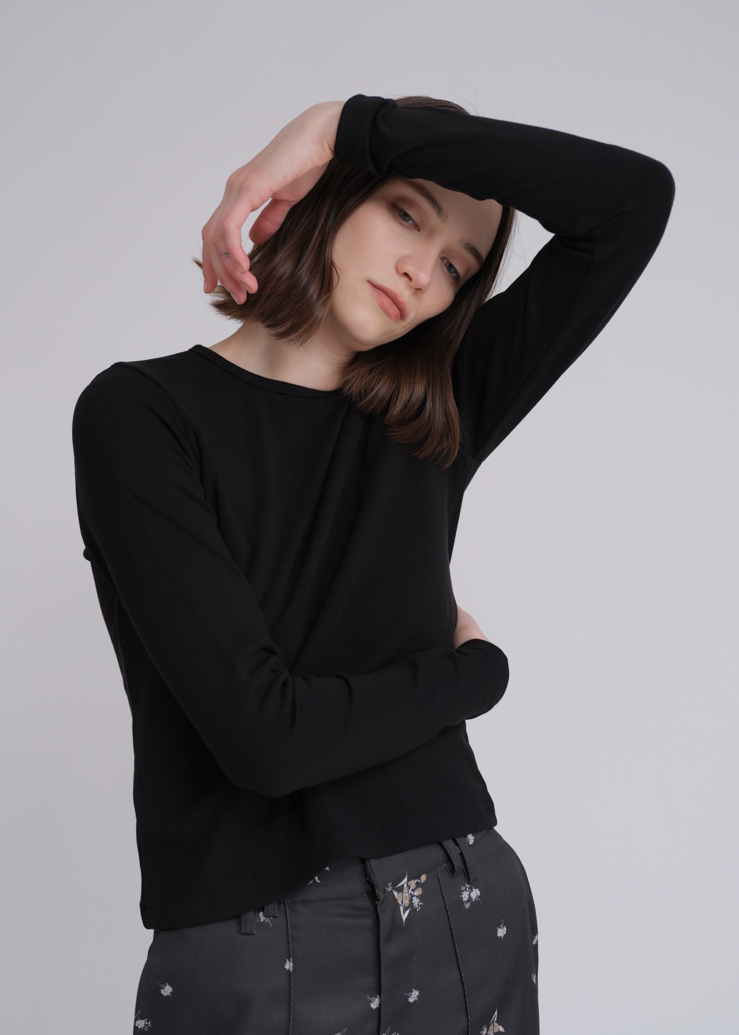 smooth decoration stitch long T