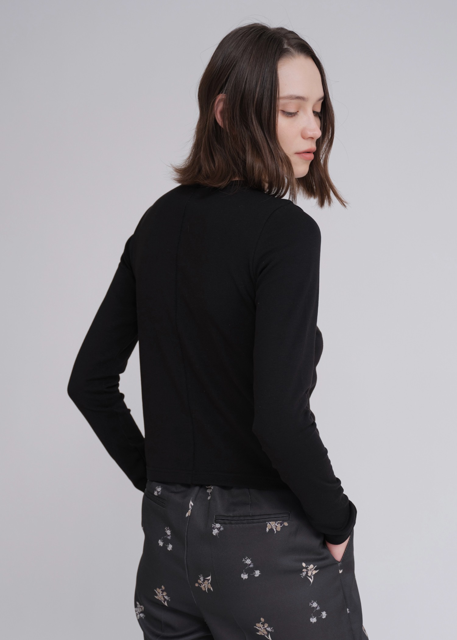 smooth decoration stitch long T