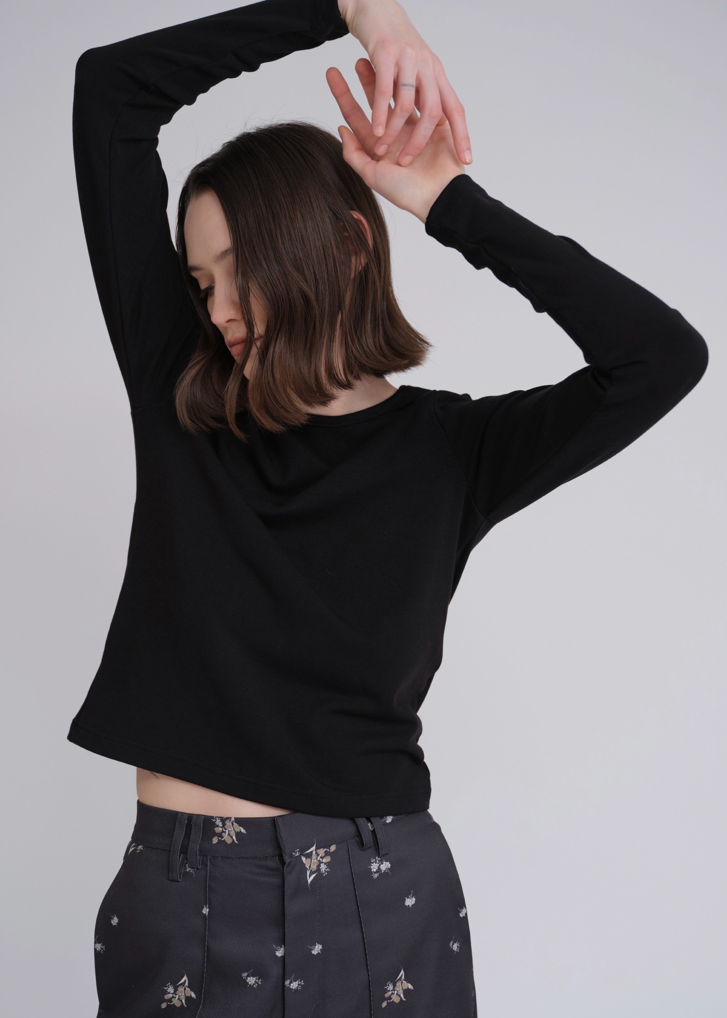 smooth decoration stitch long T