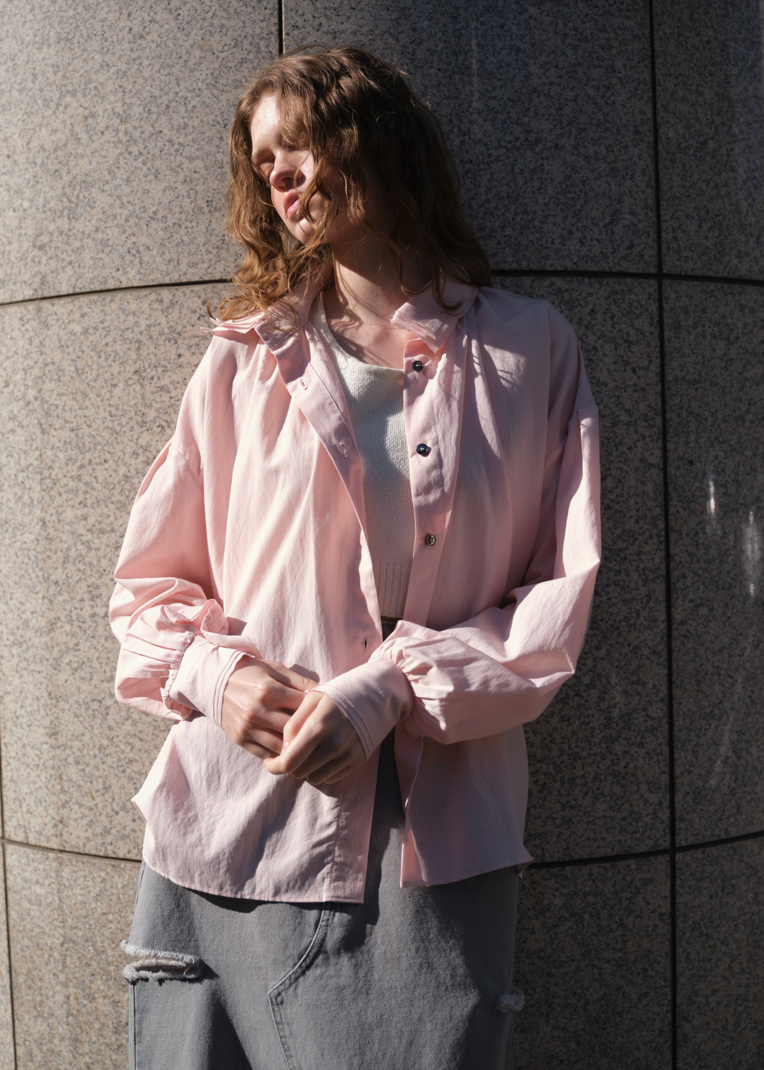 collar & cuffs triple layered over SH