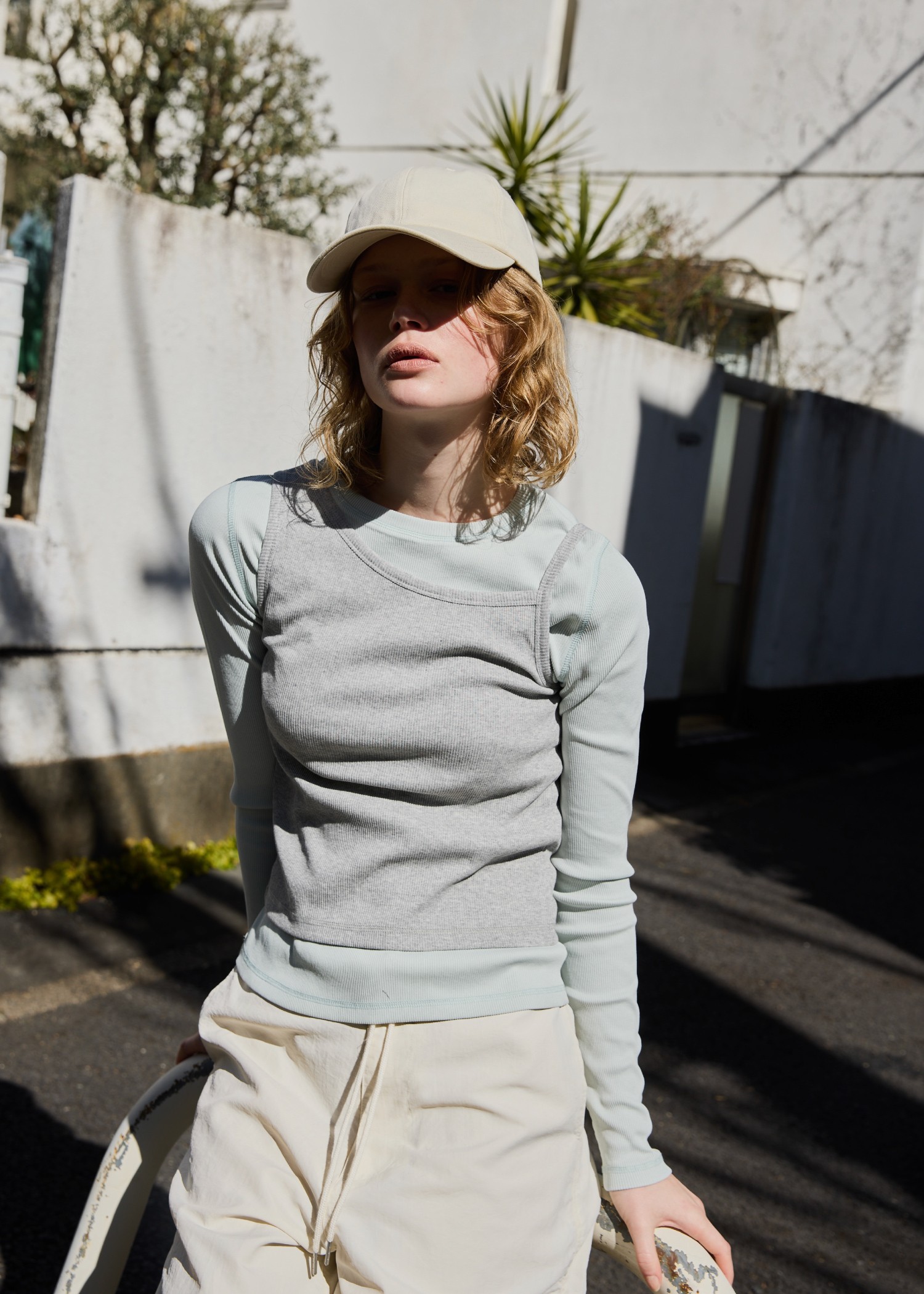 decoration stitch rib long T