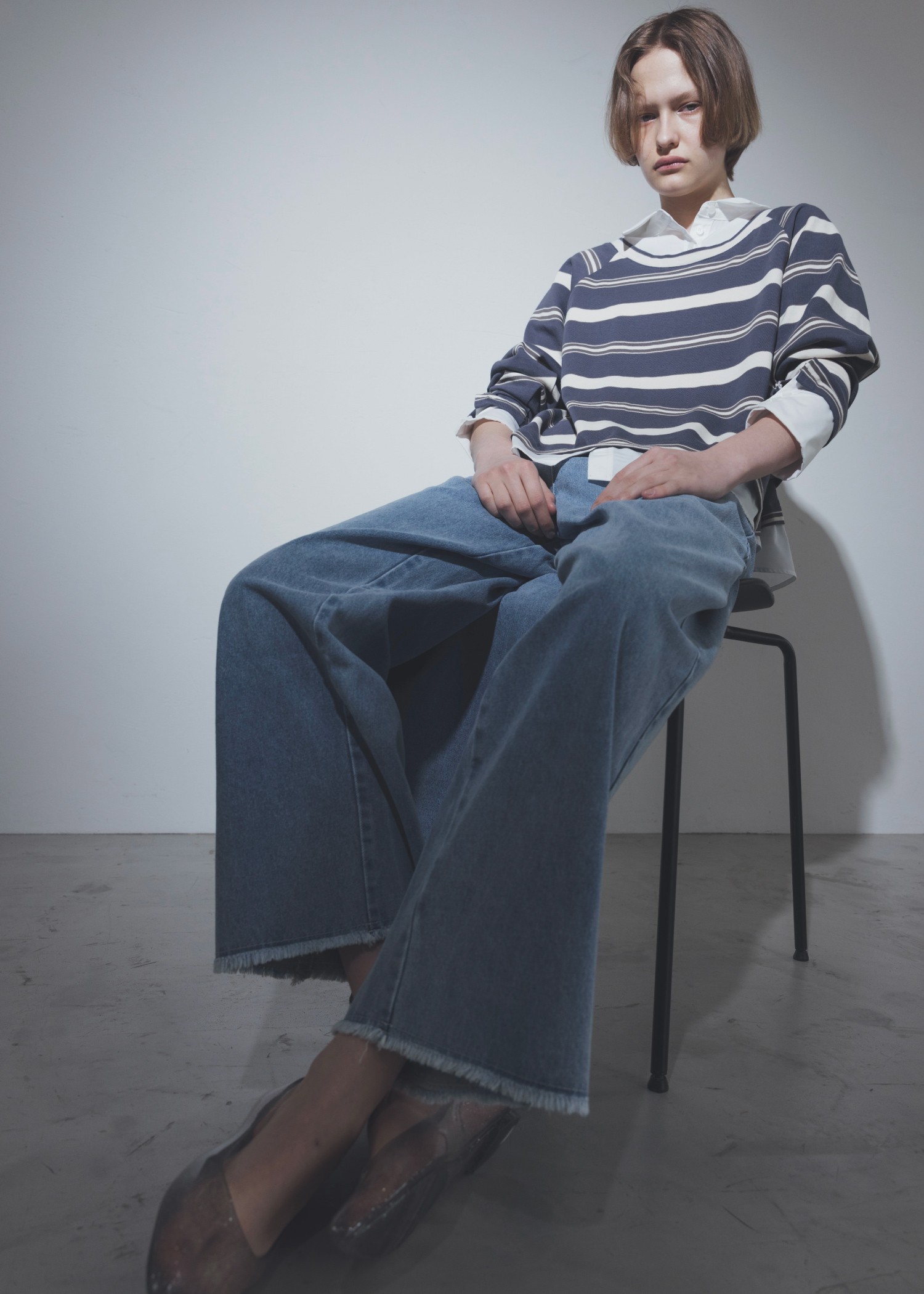 shirt layered random border rugger tops