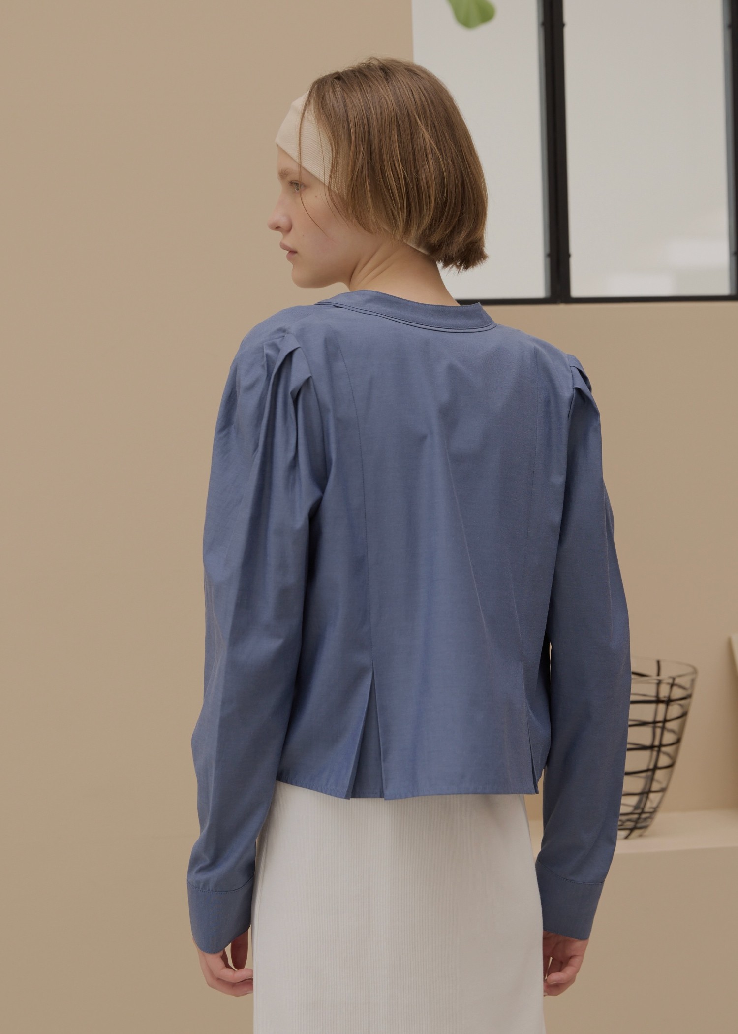 hem tuck motif lace short SH