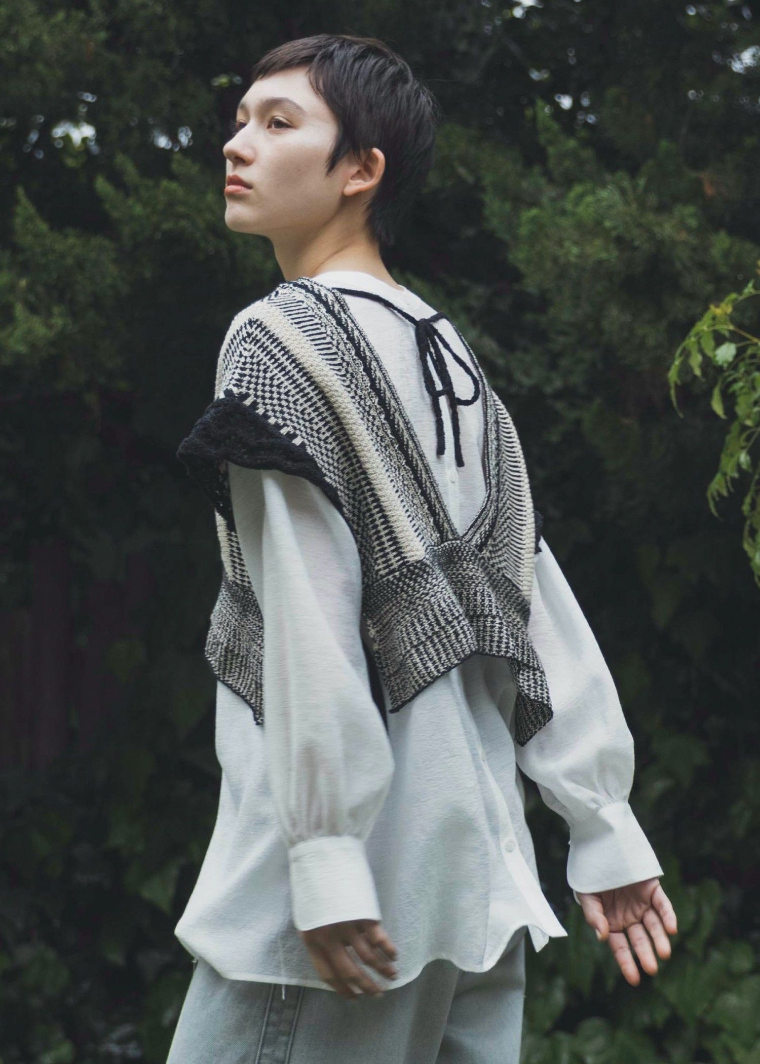 asymmetry layered sheer BL