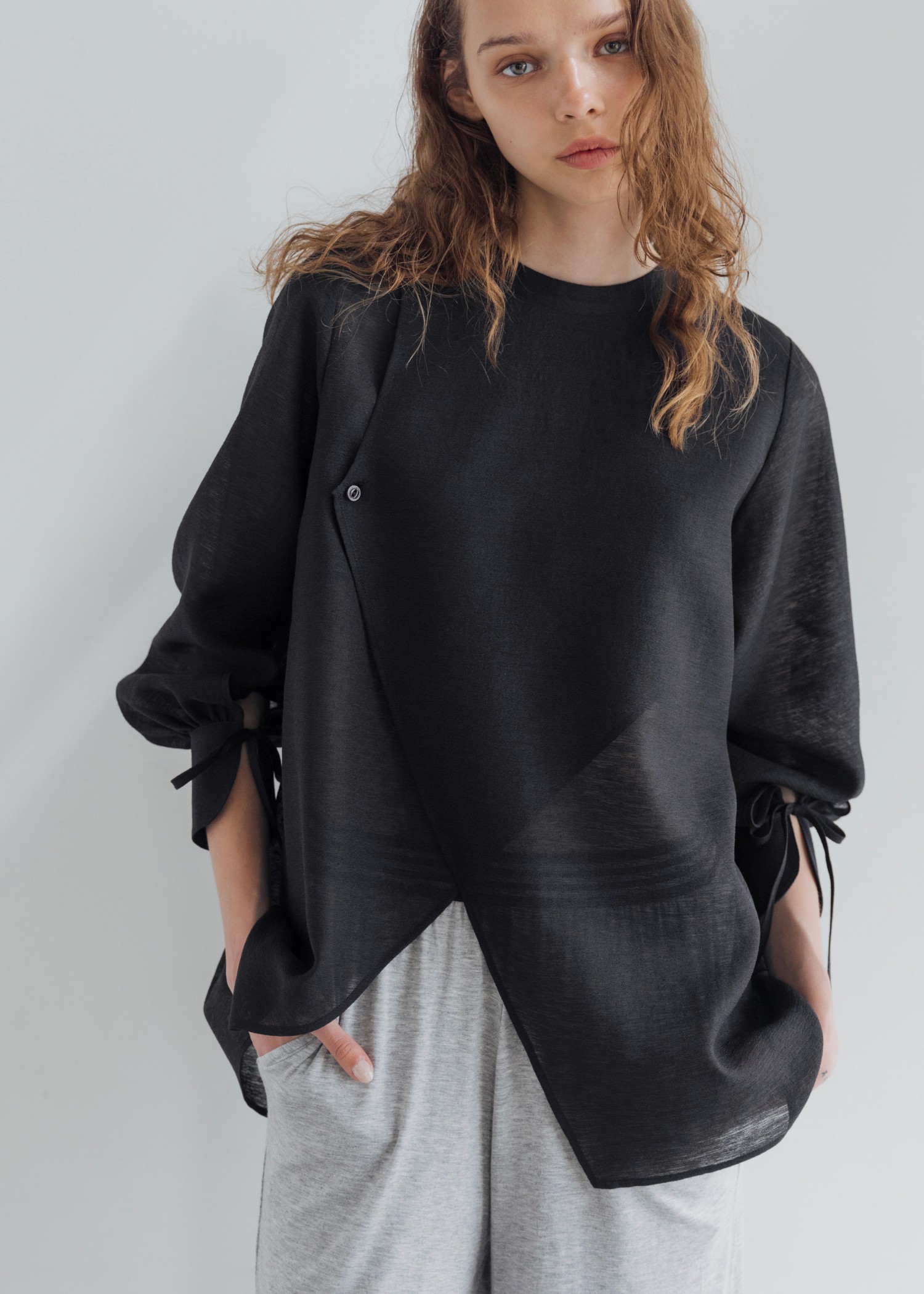 asymmetry layered sheer BL