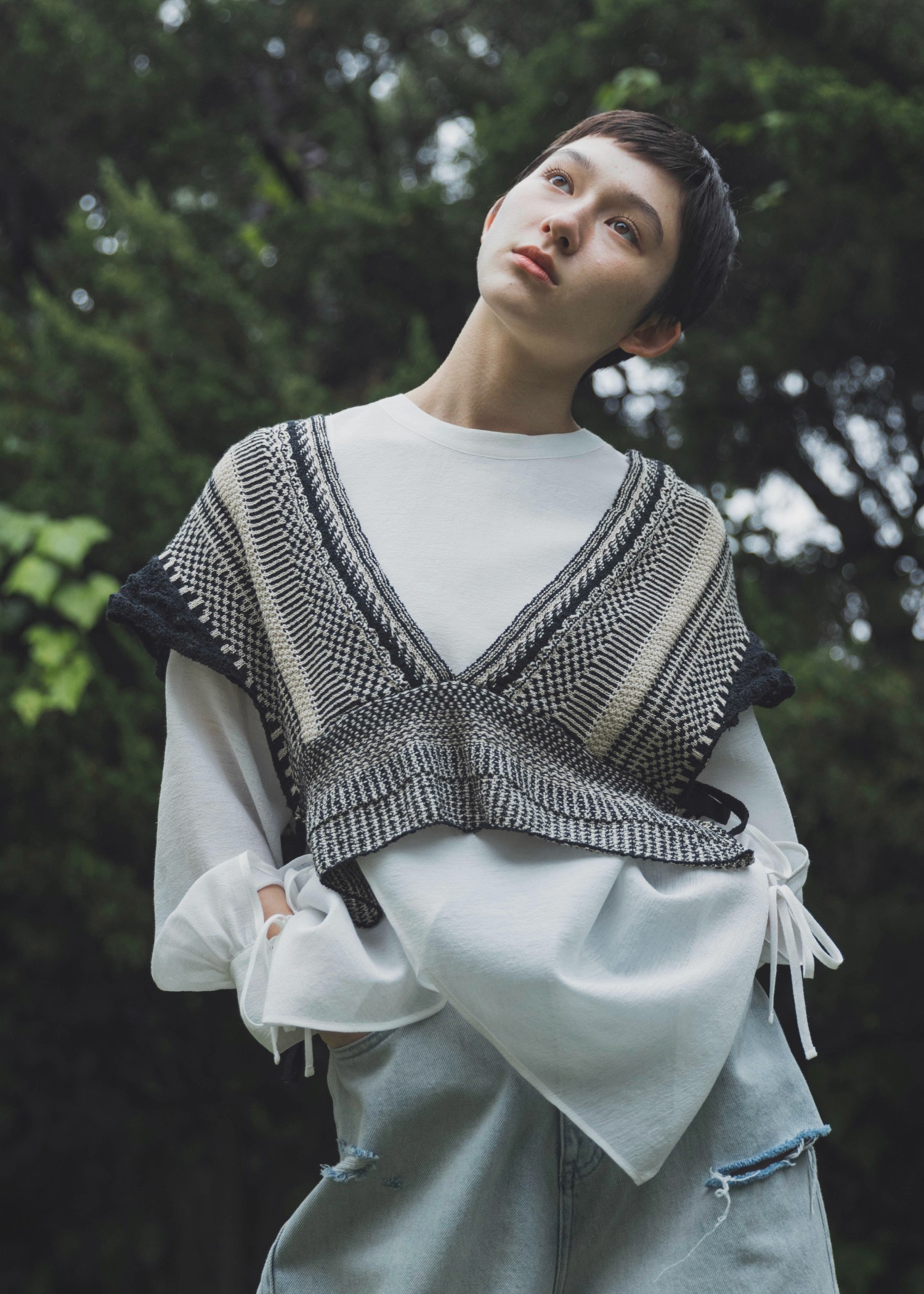 asymmetry layered sheer BL