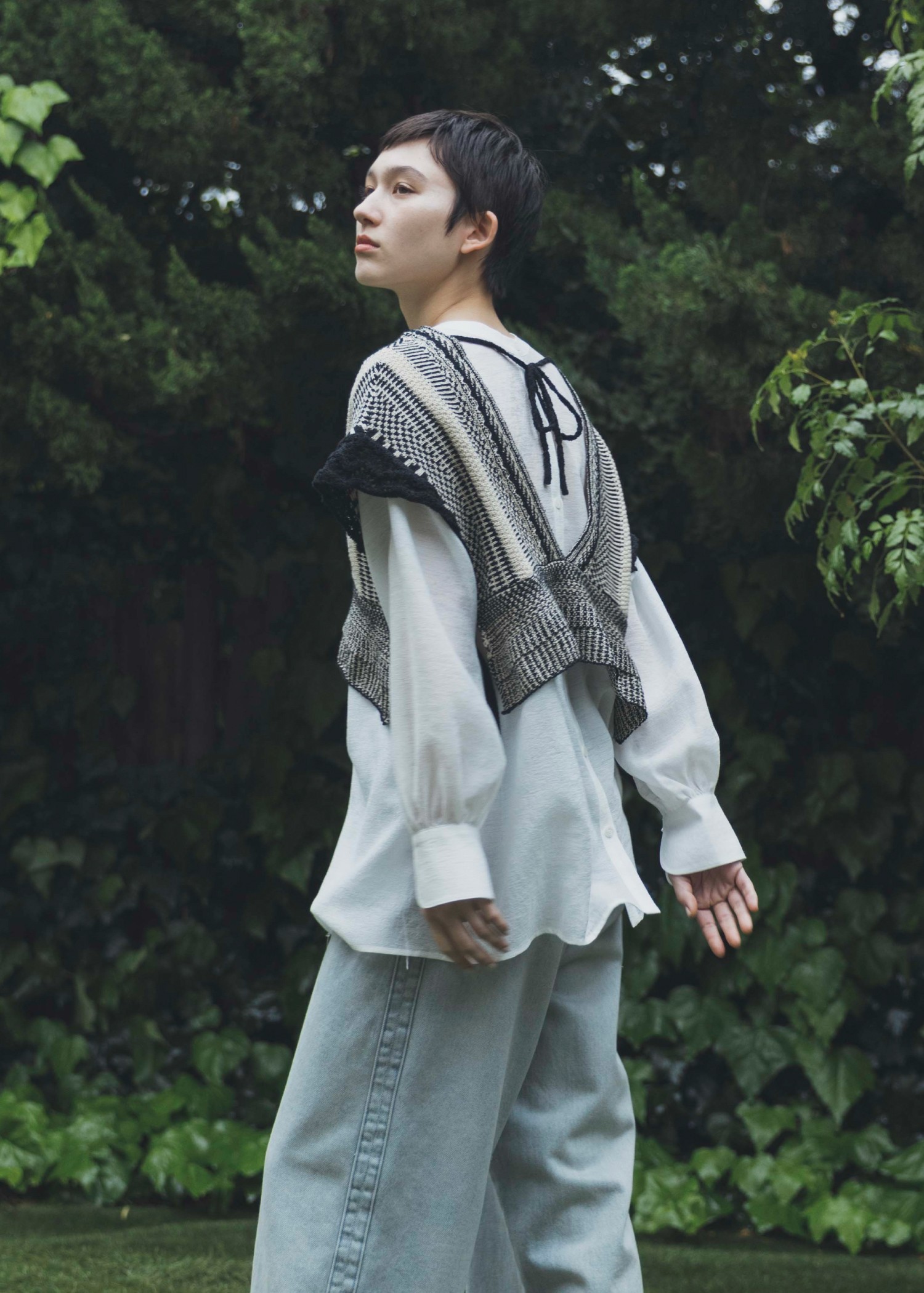 asymmetry layered sheer BL