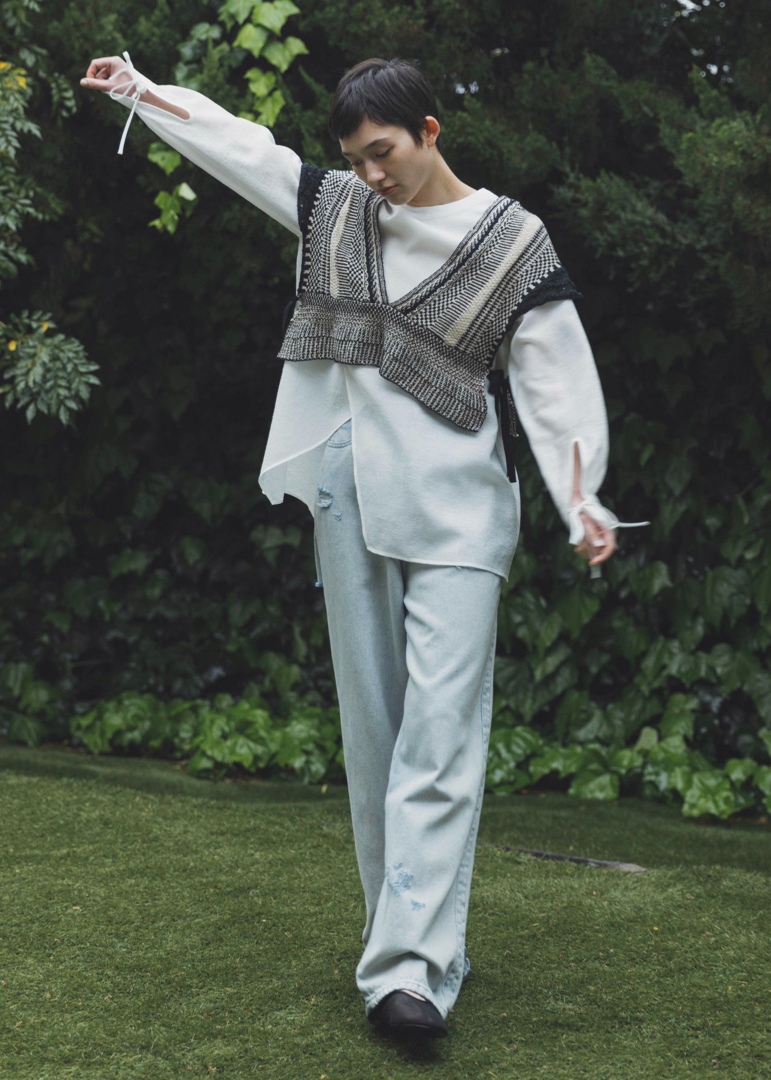 asymmetry layered sheer BL