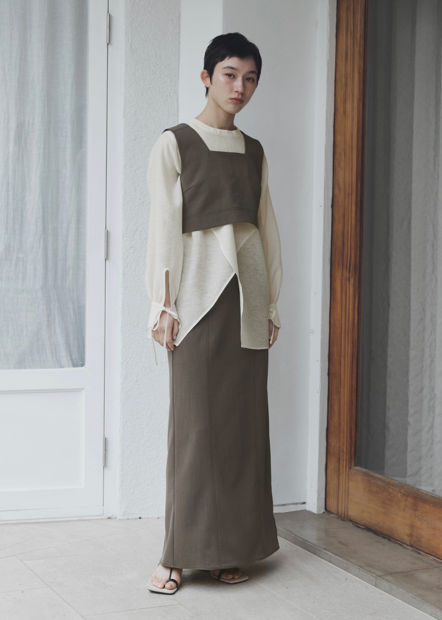 asymmetry layered sheer BL