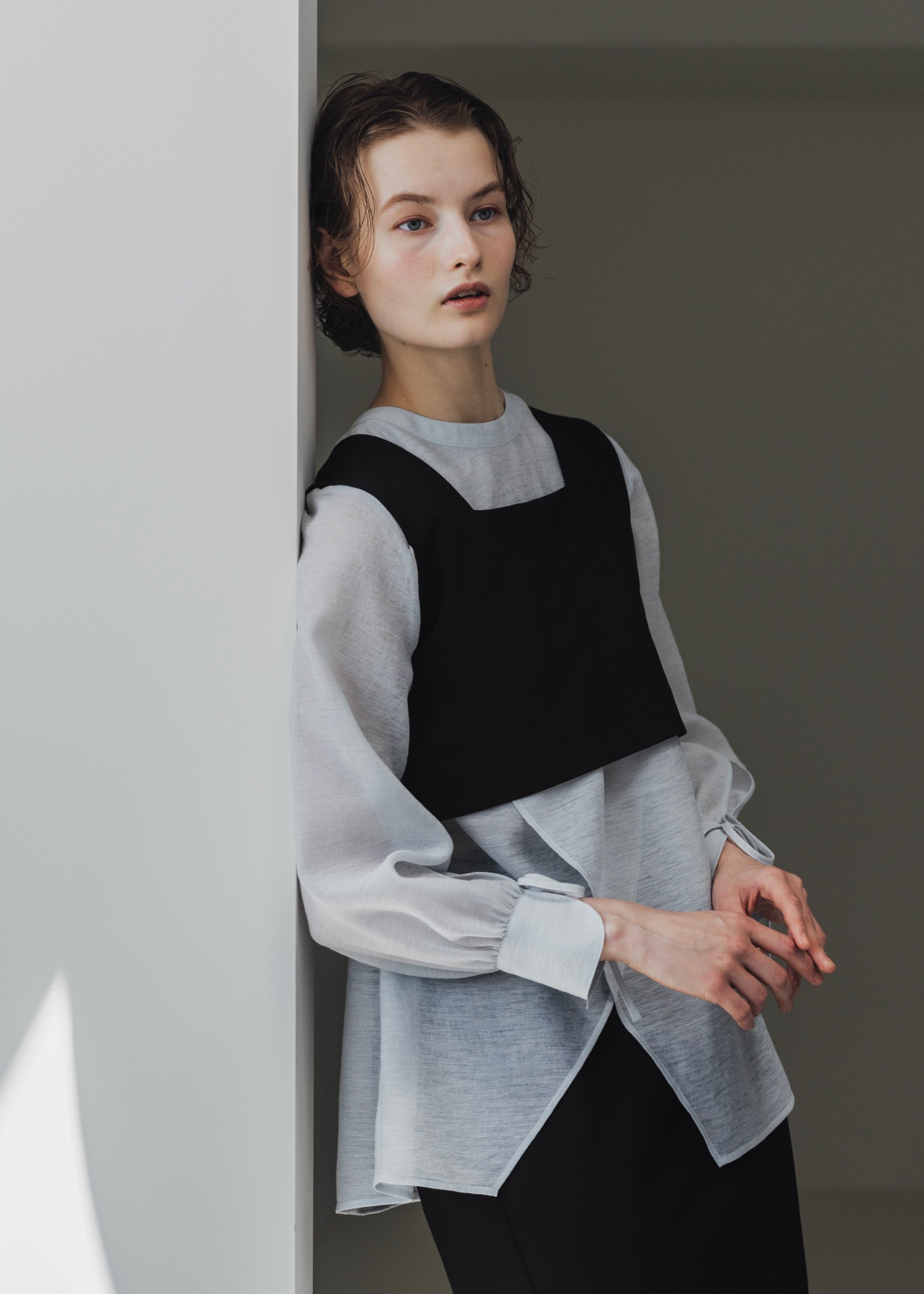 asymmetry layered sheer BL