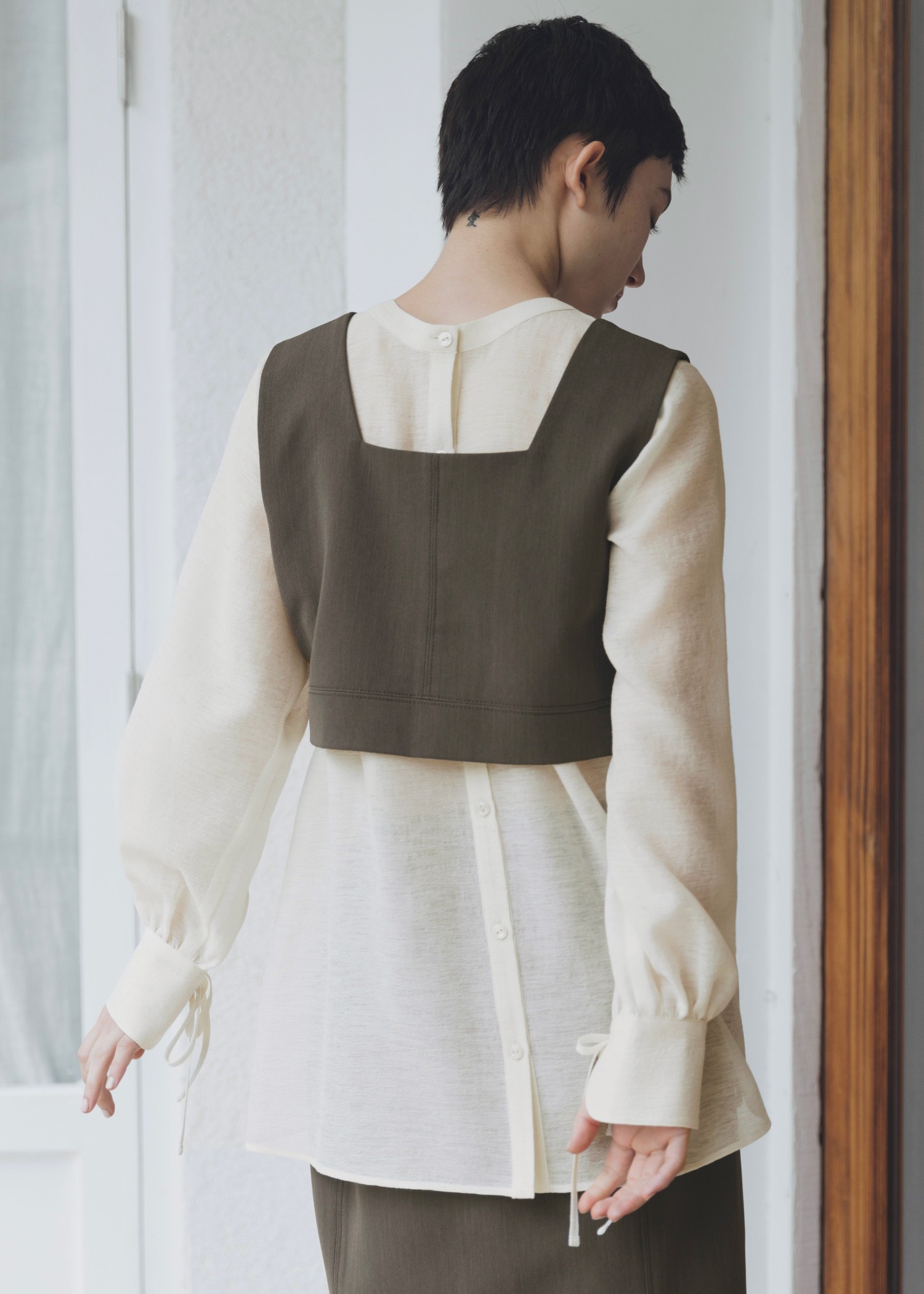 asymmetry layered sheer BL