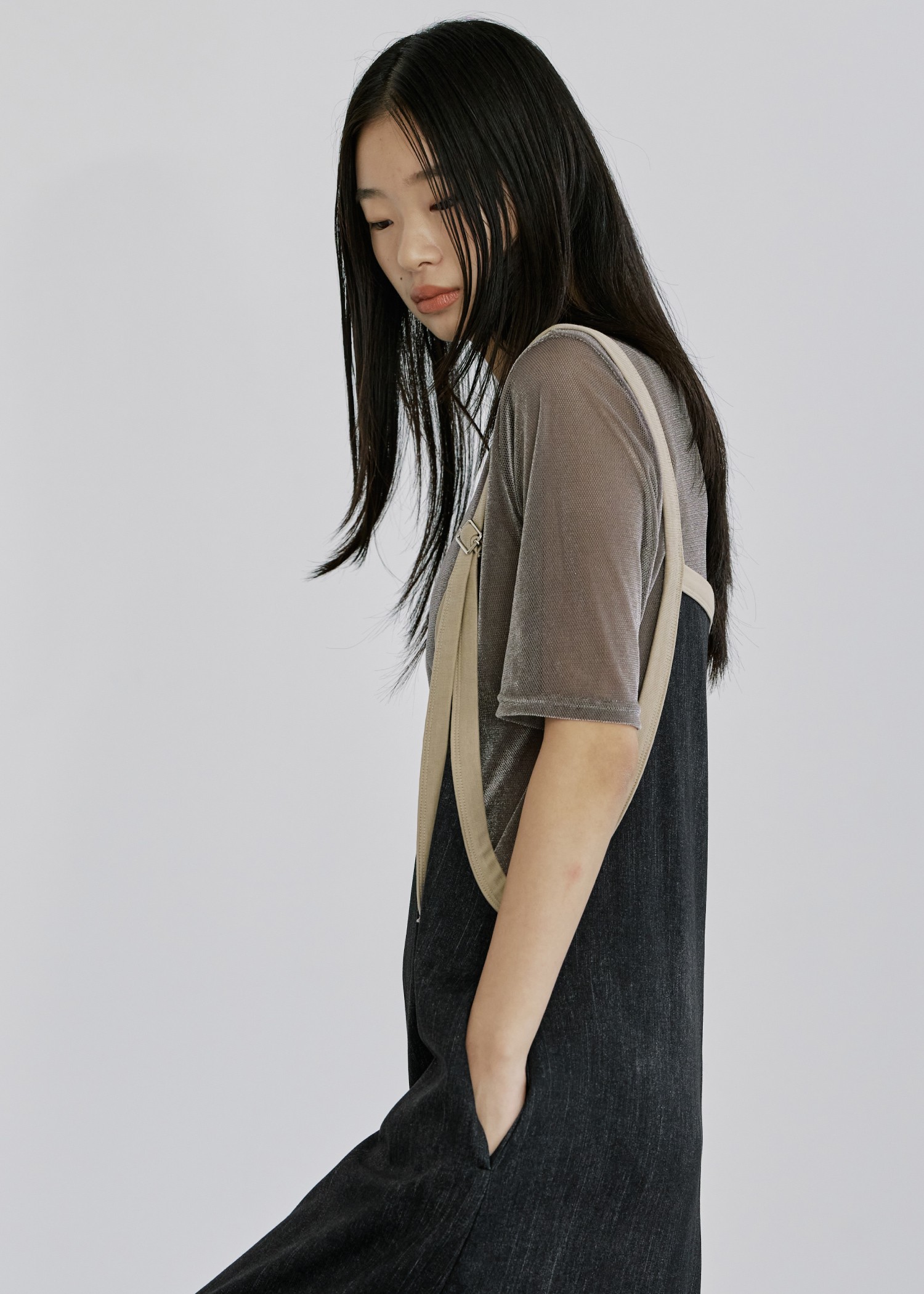 velour mesh tulle half sleeve tops