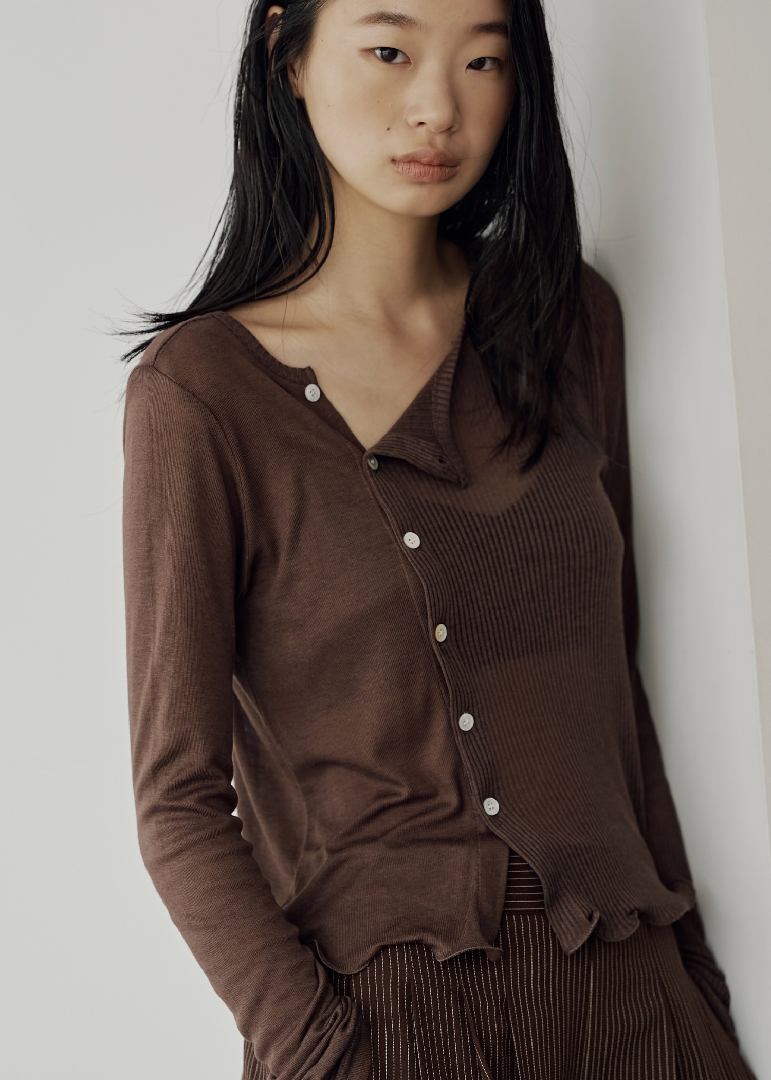 [COSYHARU公式]Mohair 4 Burton Henley Neck 関税・配送料込み COSYHARU tシャツ ヘンリーネックポンチ半袖Tシャツ メンズ