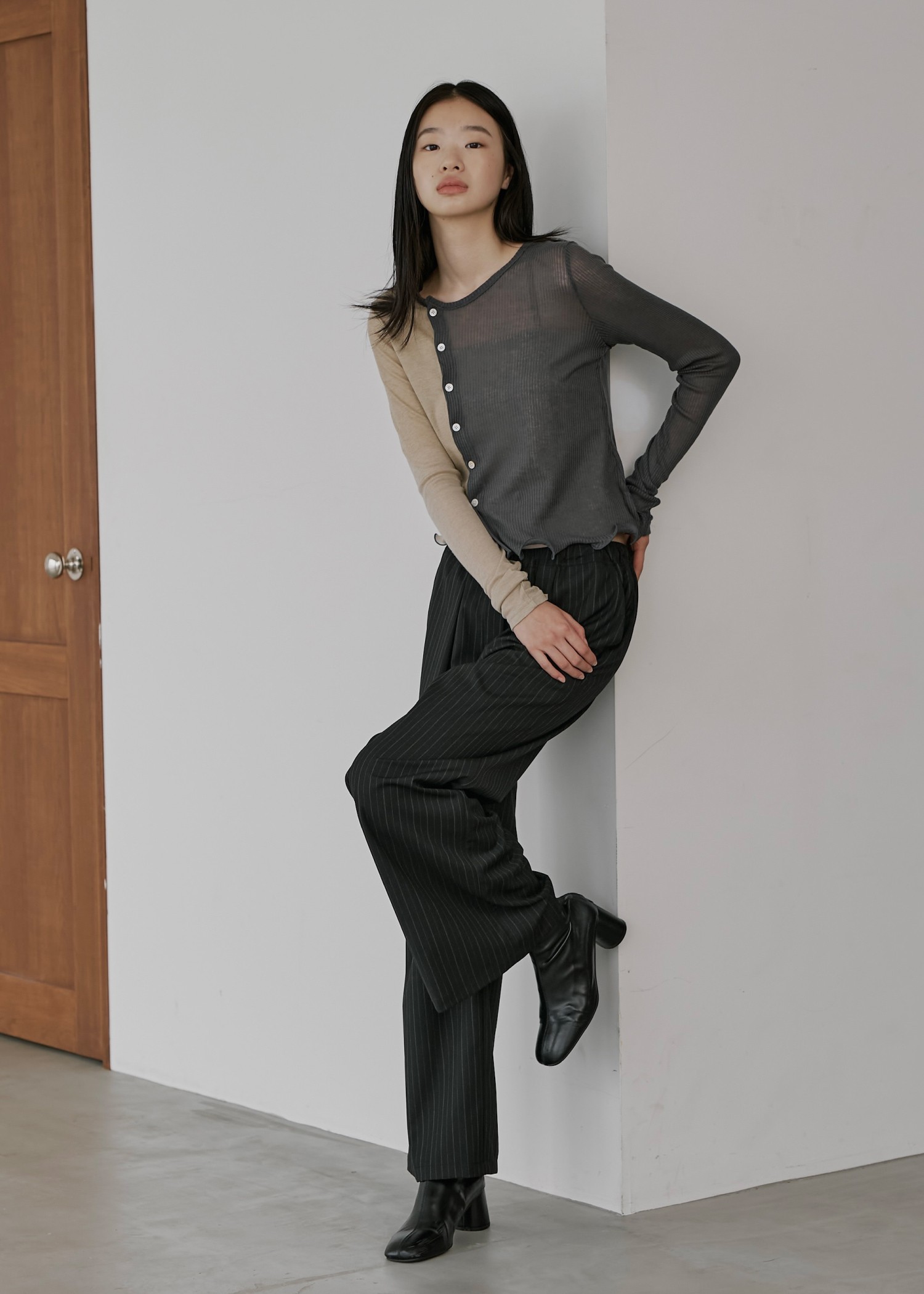 hem mellow sheer assort fabric tops