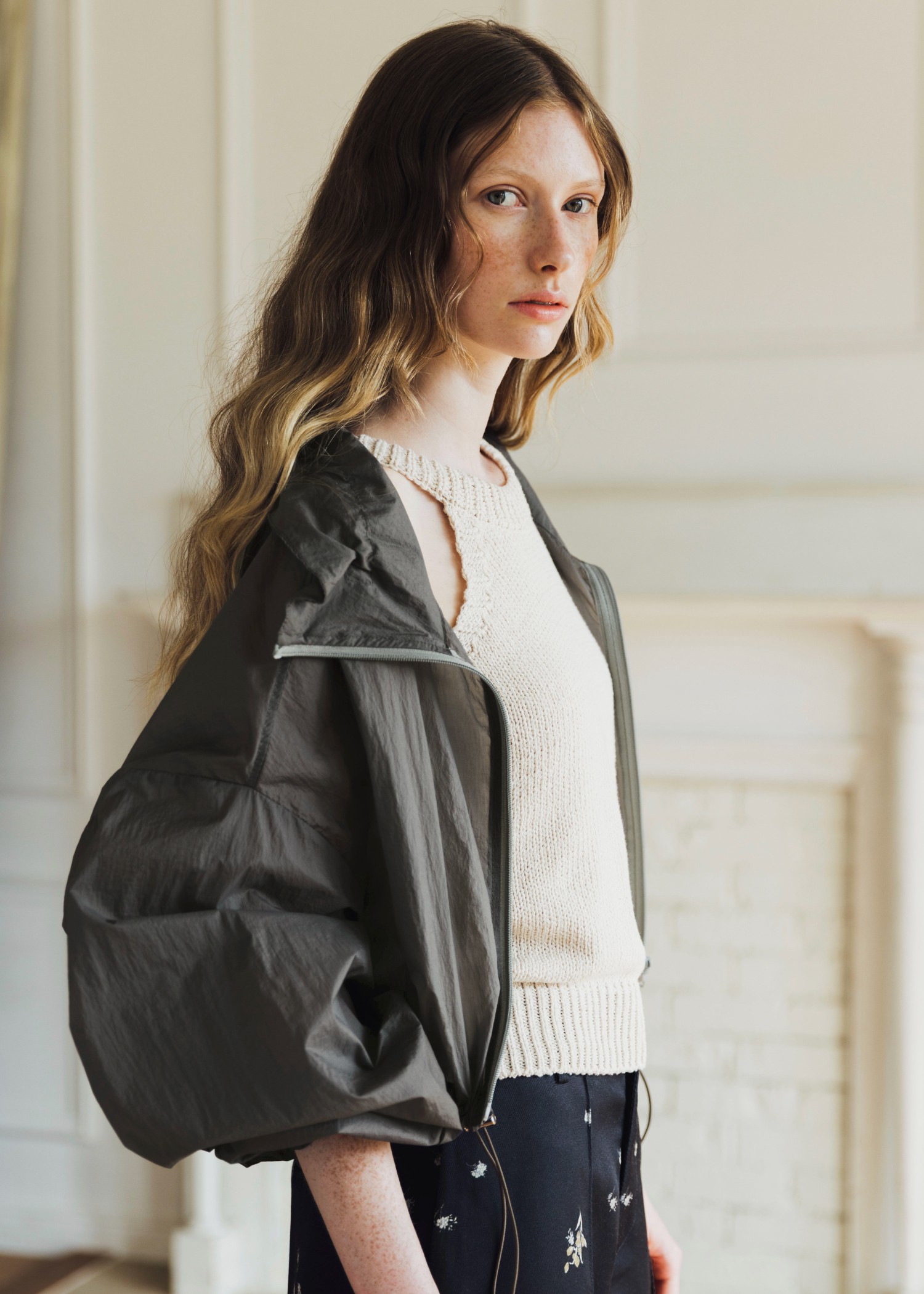 sheer nylon drawstring tops